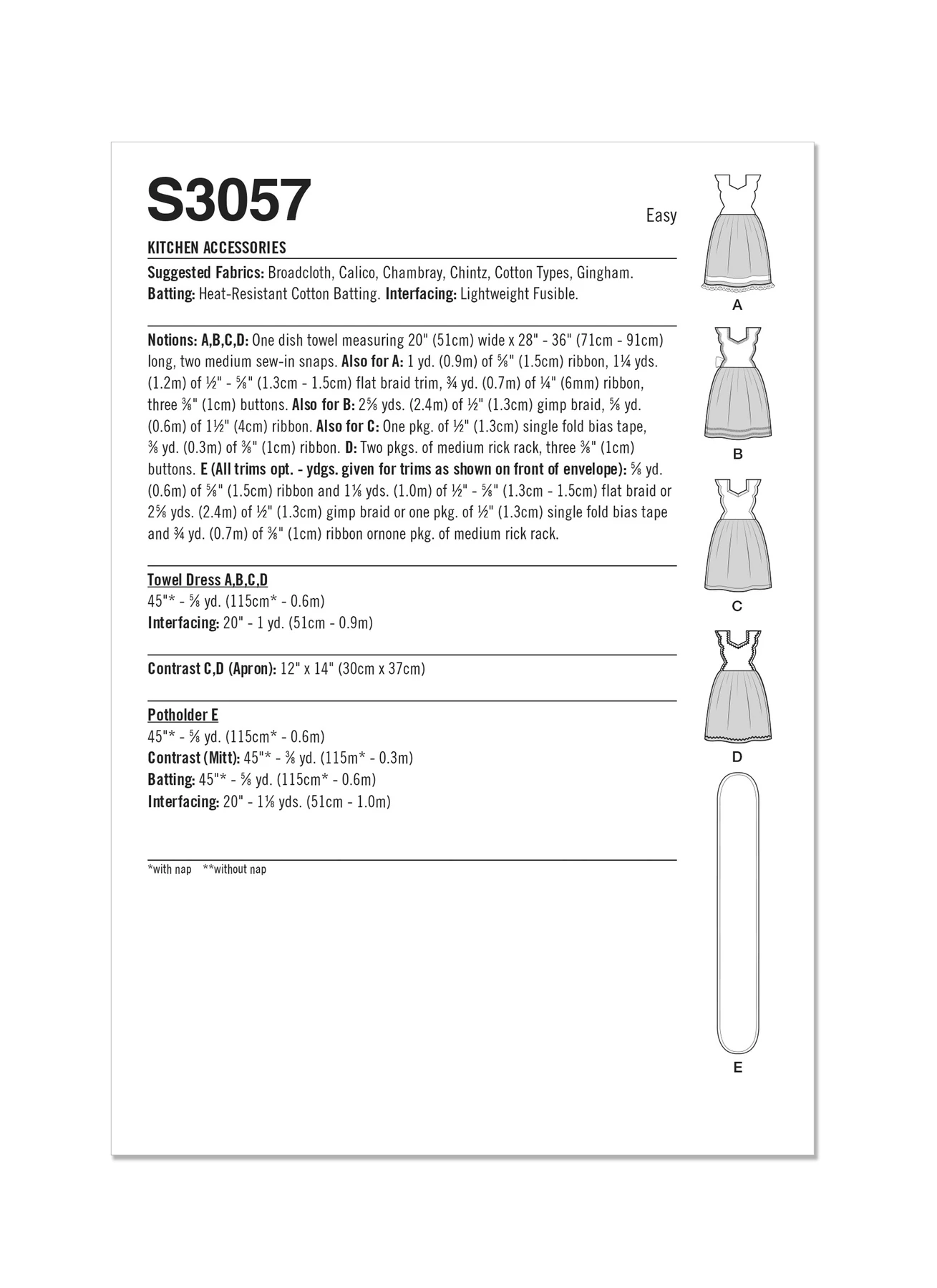 Simplicity Sewing Pattern Kitchen Accessories (PDF) 6 Simplicity Sewing Pattern Kitchen Accessories (PDF)