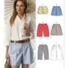Vogue Patterns Misses' Pleated or Flat-Front Shorts