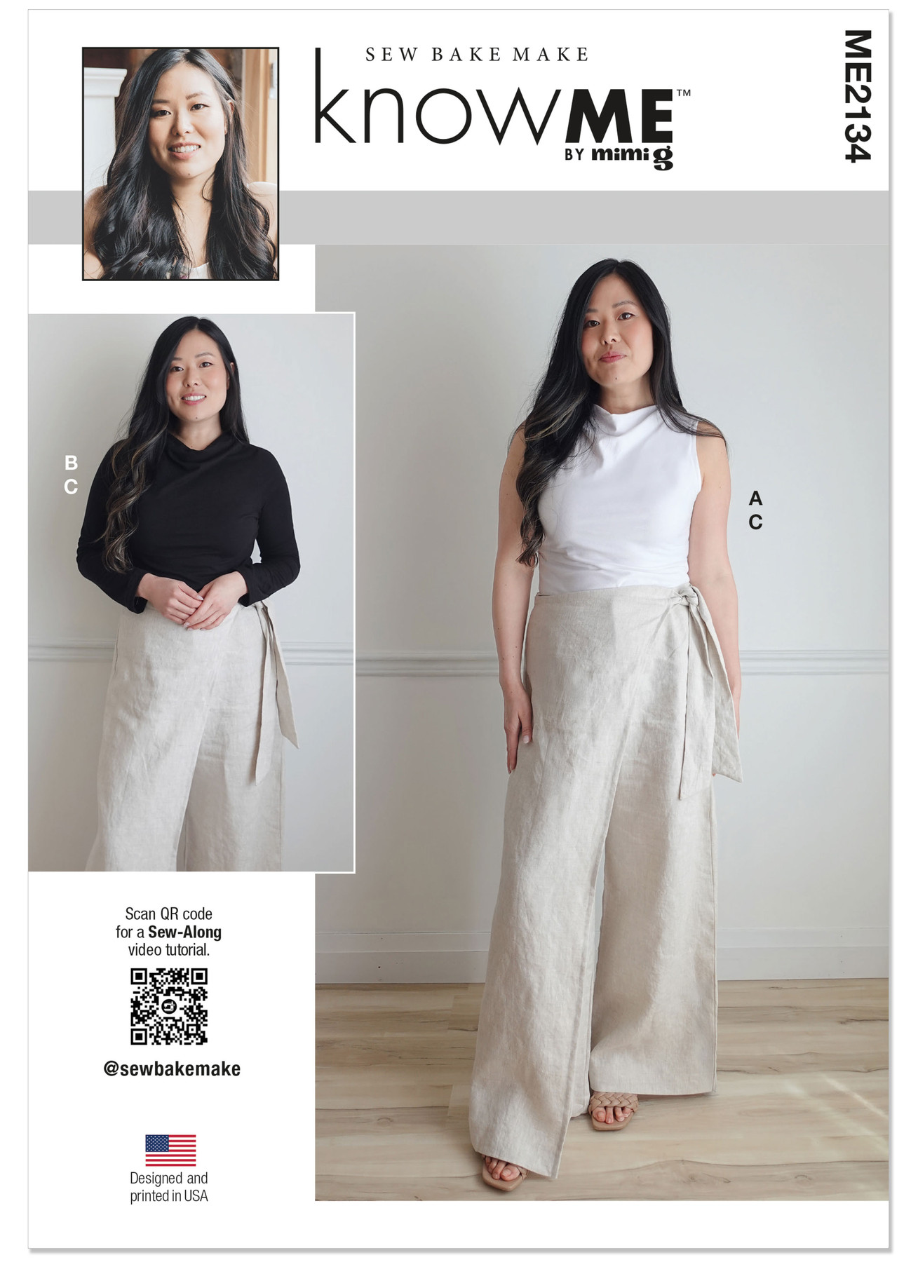 Know Me Sewing Pattern Misses' Trouser and Knit Top with Sleeve Variations by Sew Bake Make (PDF) 1 Know Me Sewing Pattern Misses' Trouser and Knit Top with Sleeve Variations by Sew Bake Make (PDF)