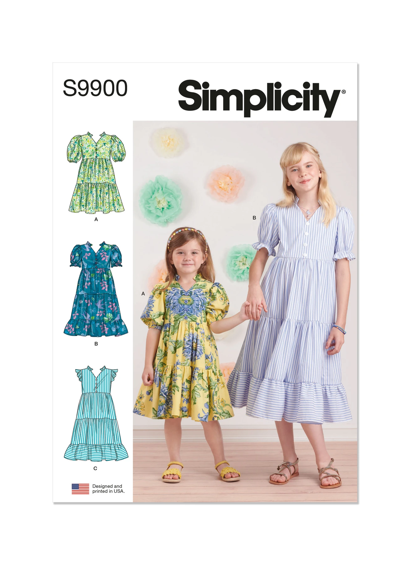 Simplicity Sewing Pattern Children's and Girls' Dress with Sleeve and Length Variations 1 Simplicity Sewing Pattern Children's and Girls' Dress with Sleeve and Length Variations