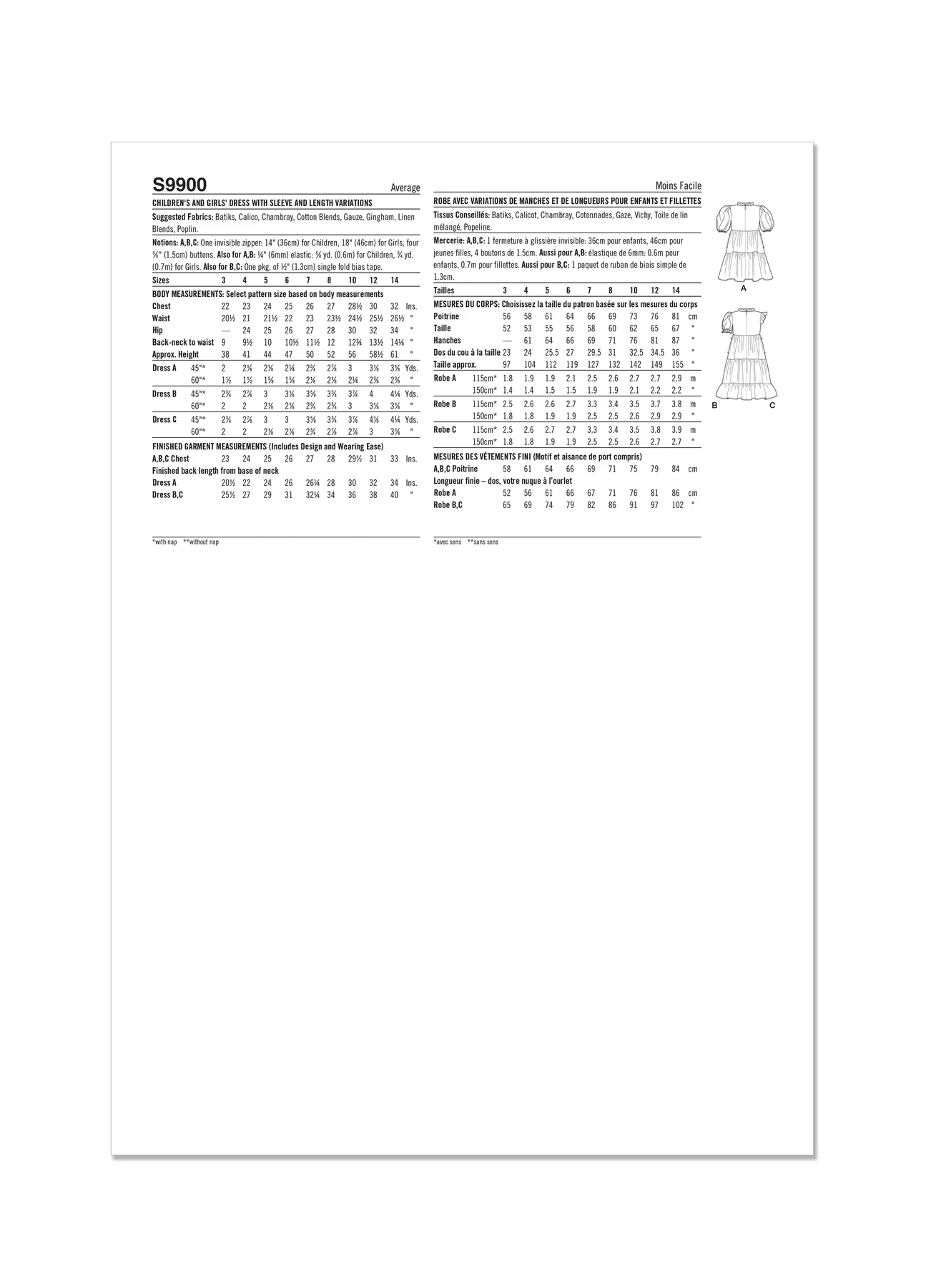 Simplicity Sewing Pattern Children's and Girls' Dress with Sleeve and Length Variations 10 Simplicity Sewing Pattern Children's and Girls' Dress with Sleeve and Length Variations