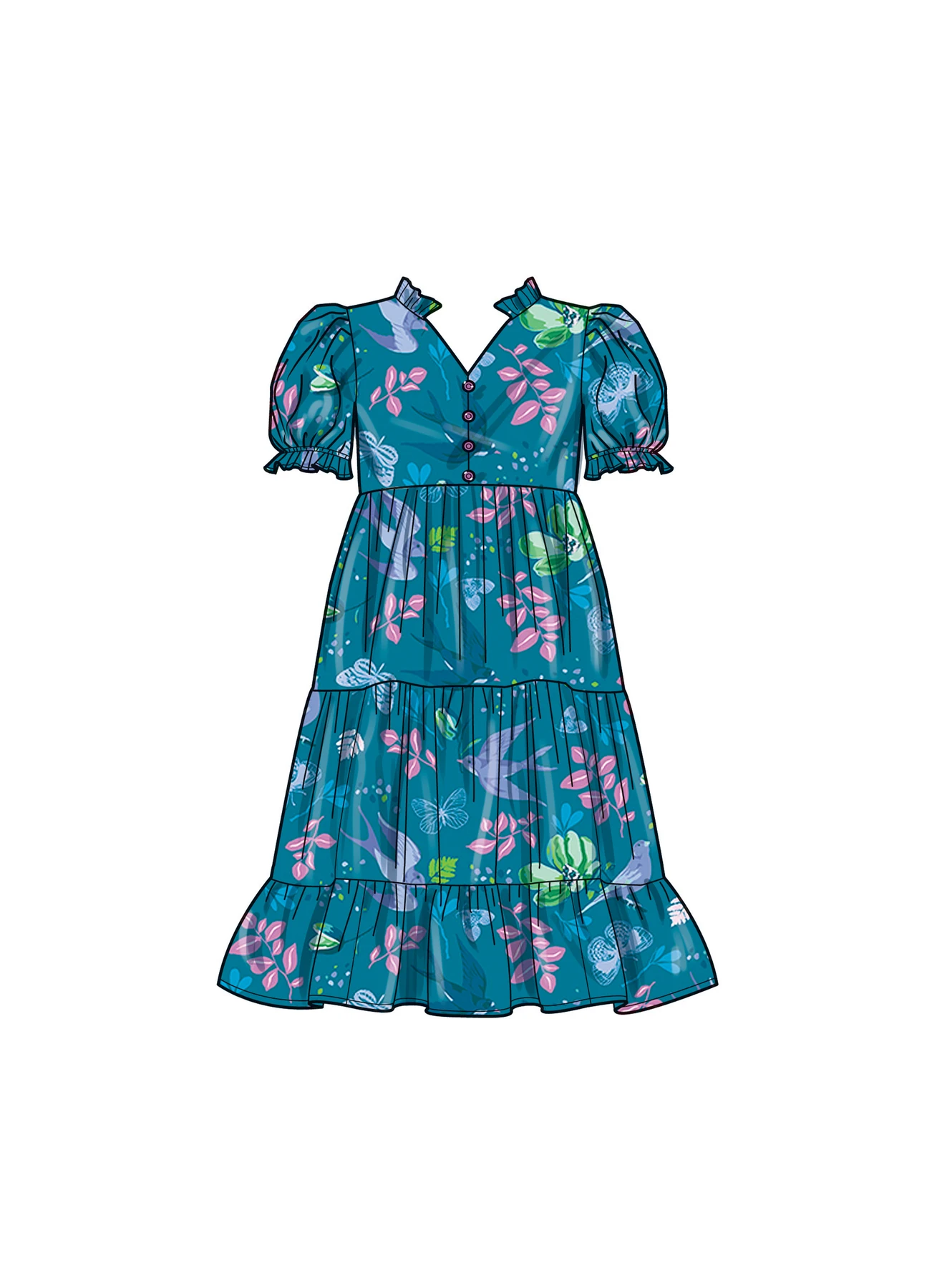 Simplicity Sewing Pattern Children's and Girls' Dress with Sleeve and Length Variations 4 Simplicity Sewing Pattern Children's and Girls' Dress with Sleeve and Length Variations