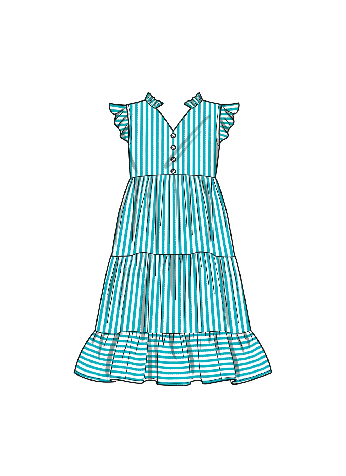 Simplicity Sewing Pattern Children's and Girls' Dress with Sleeve and Length Variations 5 Simplicity Sewing Pattern Children's and Girls' Dress with Sleeve and Length Variations