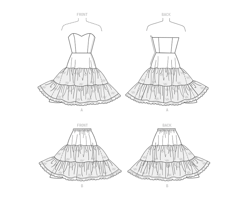 Simplicity Sewing Pattern Misses' Full Slip & Petticoat 7 Simplicity Sewing Pattern Misses' Full Slip & Petticoat