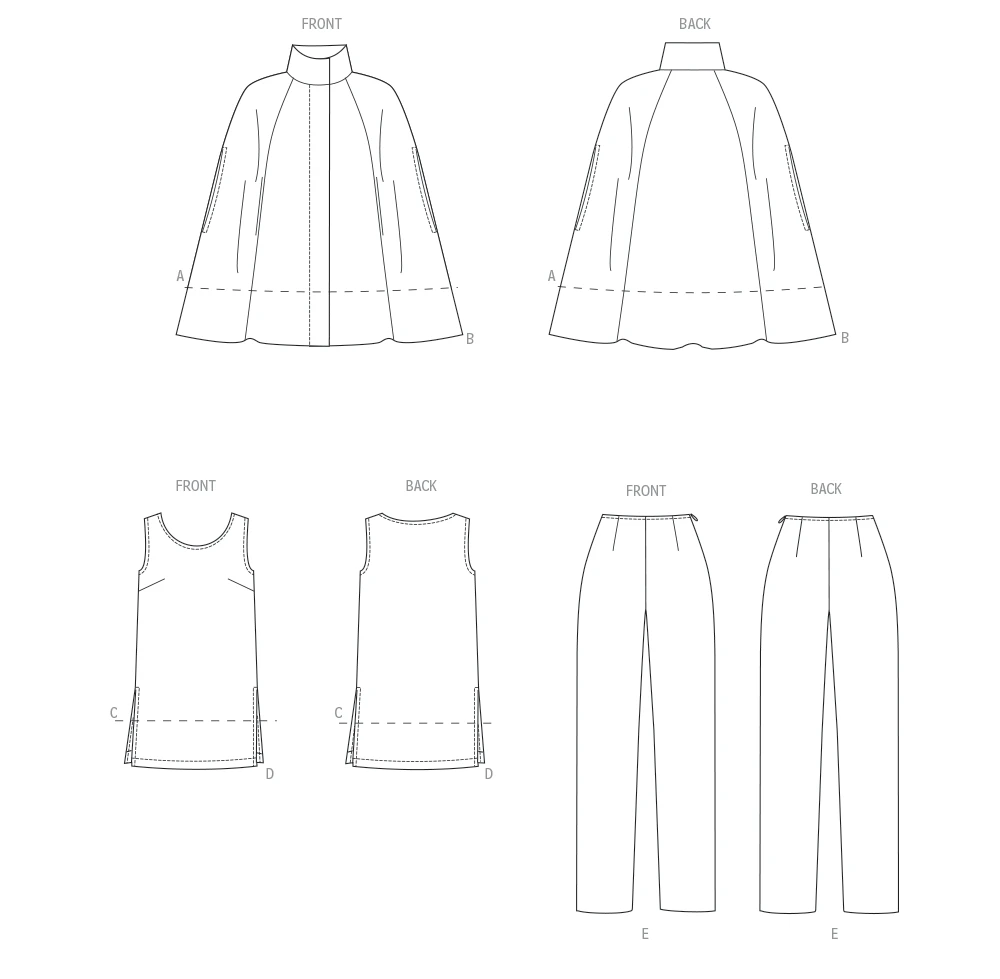 Butterick Sewing Pattern Misses' and Women's Cape, Top and Pants 11 Butterick Sewing Pattern Misses' and Women's Cape, Top and Pants