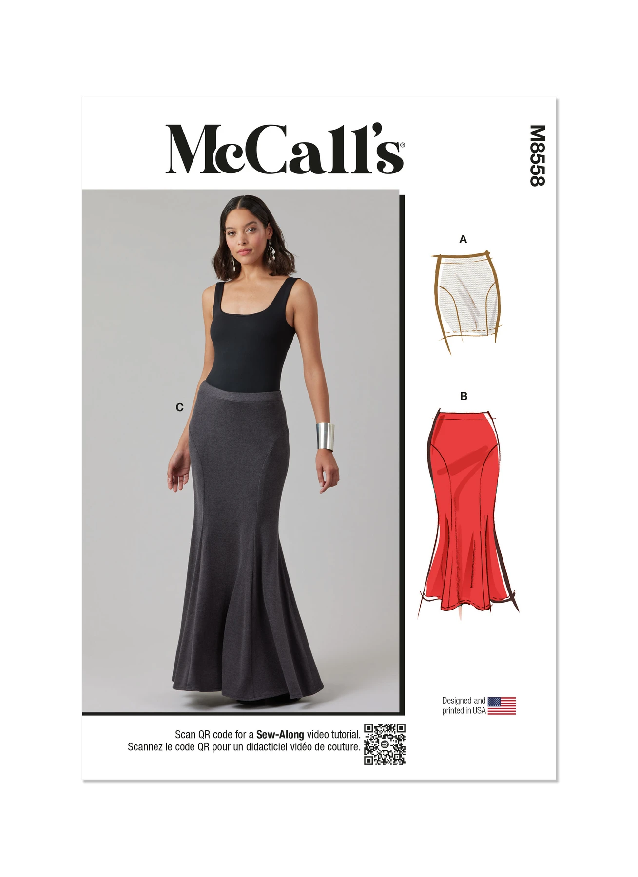 McCall's Sewing Pattern Misses' Knit Skirt in Three Lengths (PDF) 1 McCall's Sewing Pattern Misses' Knit Skirt in Three Lengths (PDF)