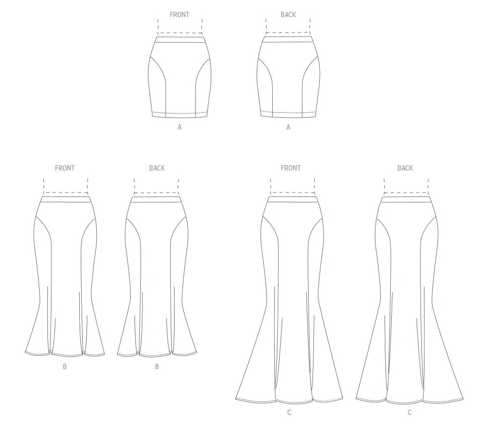 McCall's Sewing Pattern Misses' Knit Skirt in Three Lengths (PDF) 7 McCall's Sewing Pattern Misses' Knit Skirt in Three Lengths (PDF)