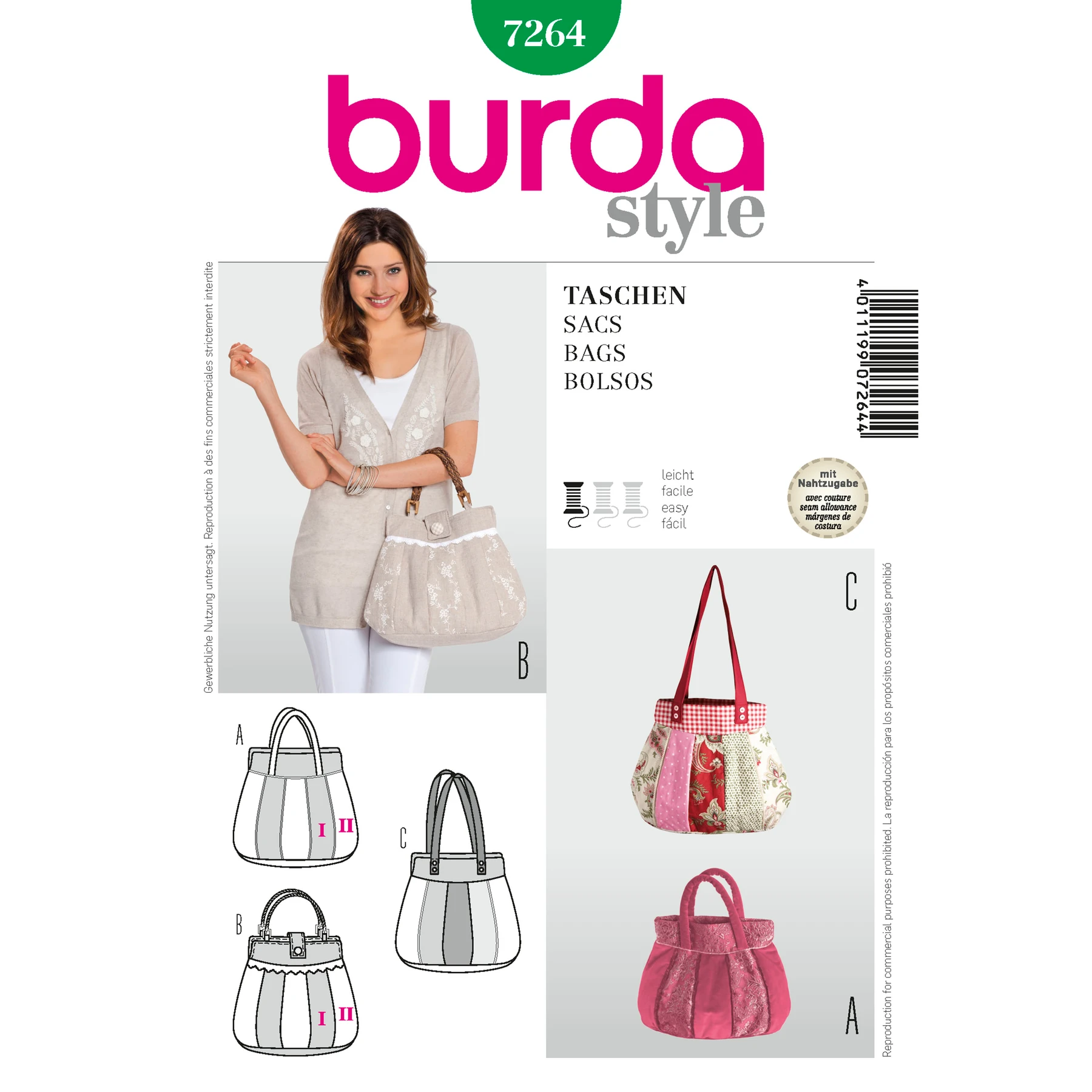 Burda Style Sewing Pattern Bags 14 Burda Style Sewing Pattern Bags