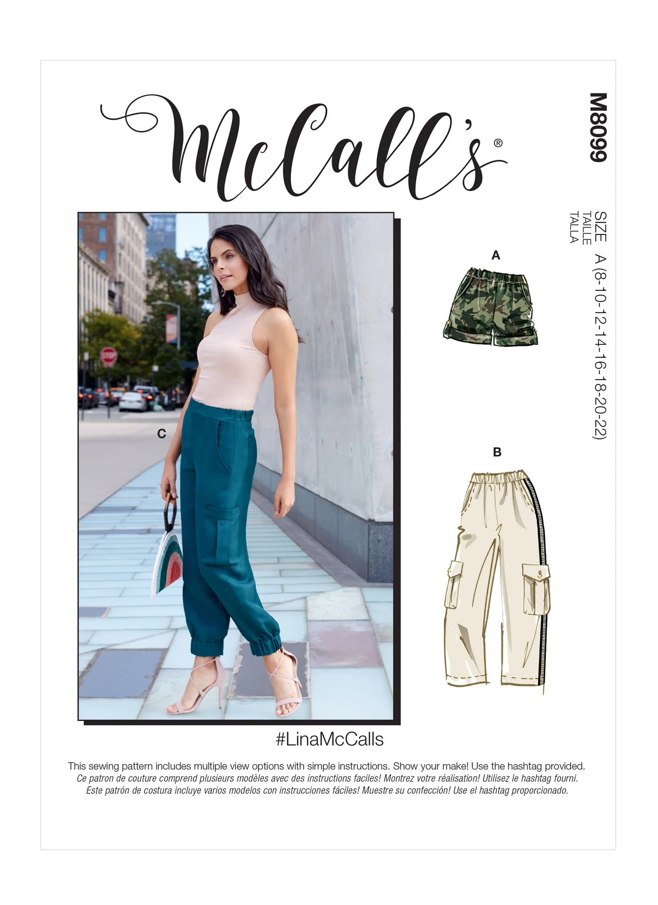 McCall's Sewing Pattern #LinaMcCalls - Misses' Shorts & Pants (PDF) 1 McCall's Sewing Pattern #LinaMcCalls - Misses' Shorts & Pants (PDF)