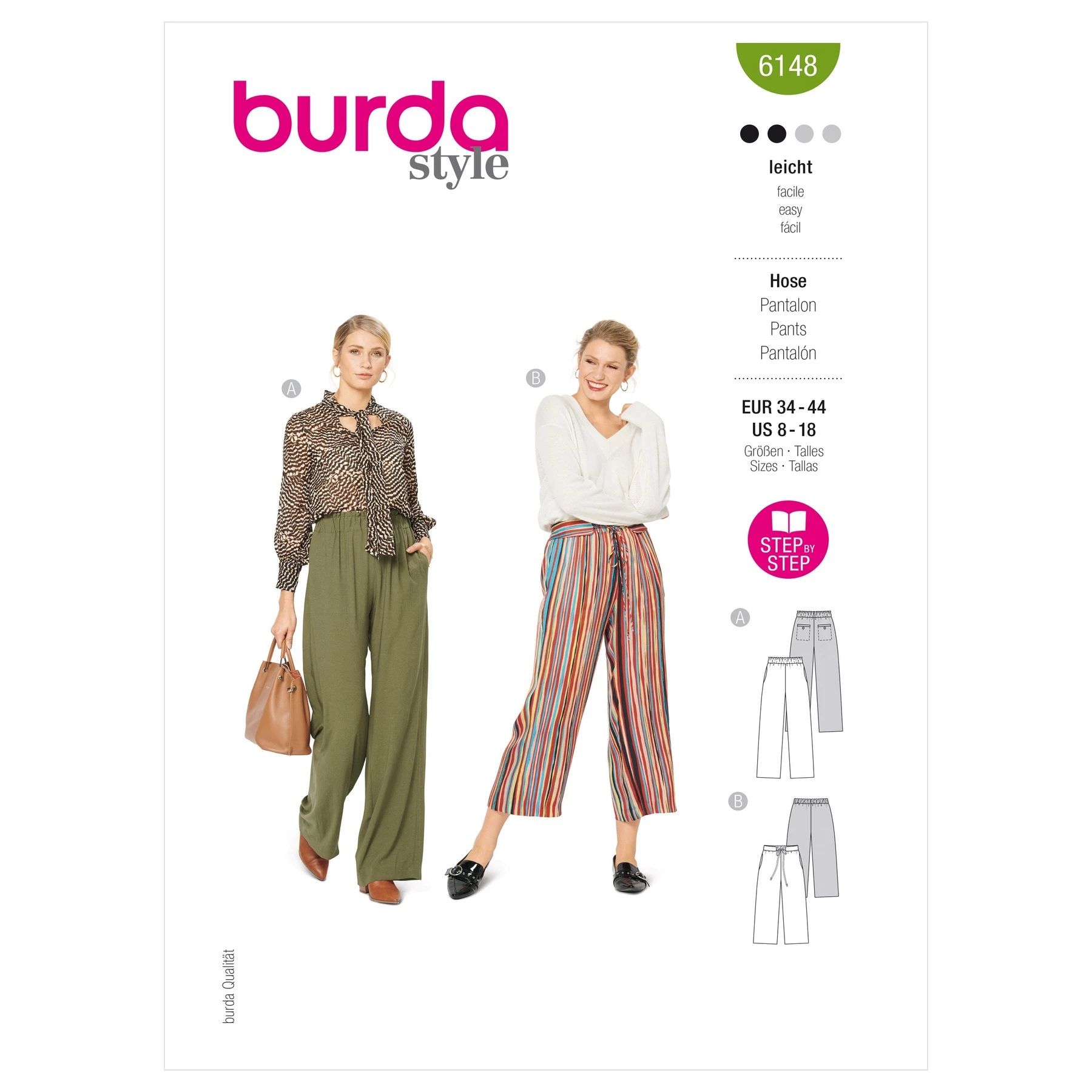 Burda Style Sewing Pattern Misses' Trousers & Pants 1 Burda Style Sewing Pattern Misses' Trousers & Pants