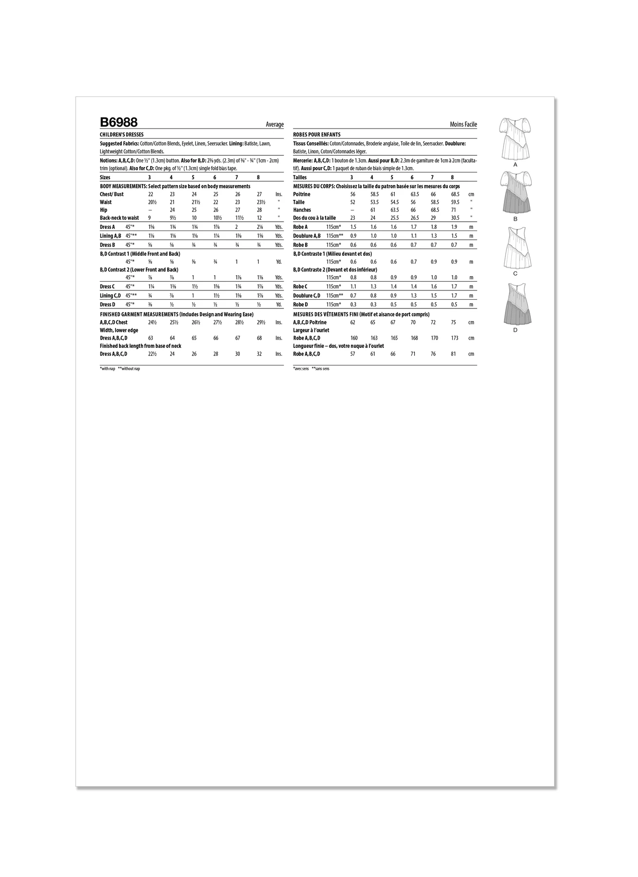Butterick Sewing Pattern Children's Dresses (PDF) 8 Butterick Sewing Pattern Children's Dresses (PDF)