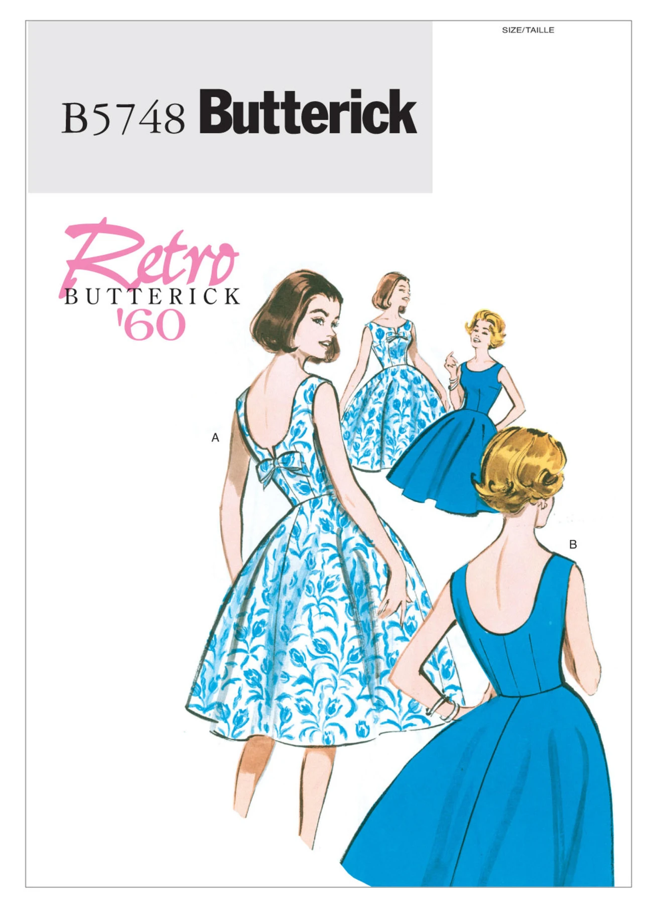 Butterick Sewing Pattern 1960s Misses'/Misses' Petite Flared Dresses 1 Butterick Sewing Pattern 1960s Misses'/Misses' Petite Flared Dresses