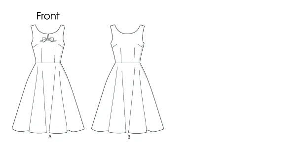 Butterick Sewing Pattern 1960s Misses'/Misses' Petite Flared Dresses 6 Butterick Sewing Pattern 1960s Misses'/Misses' Petite Flared Dresses