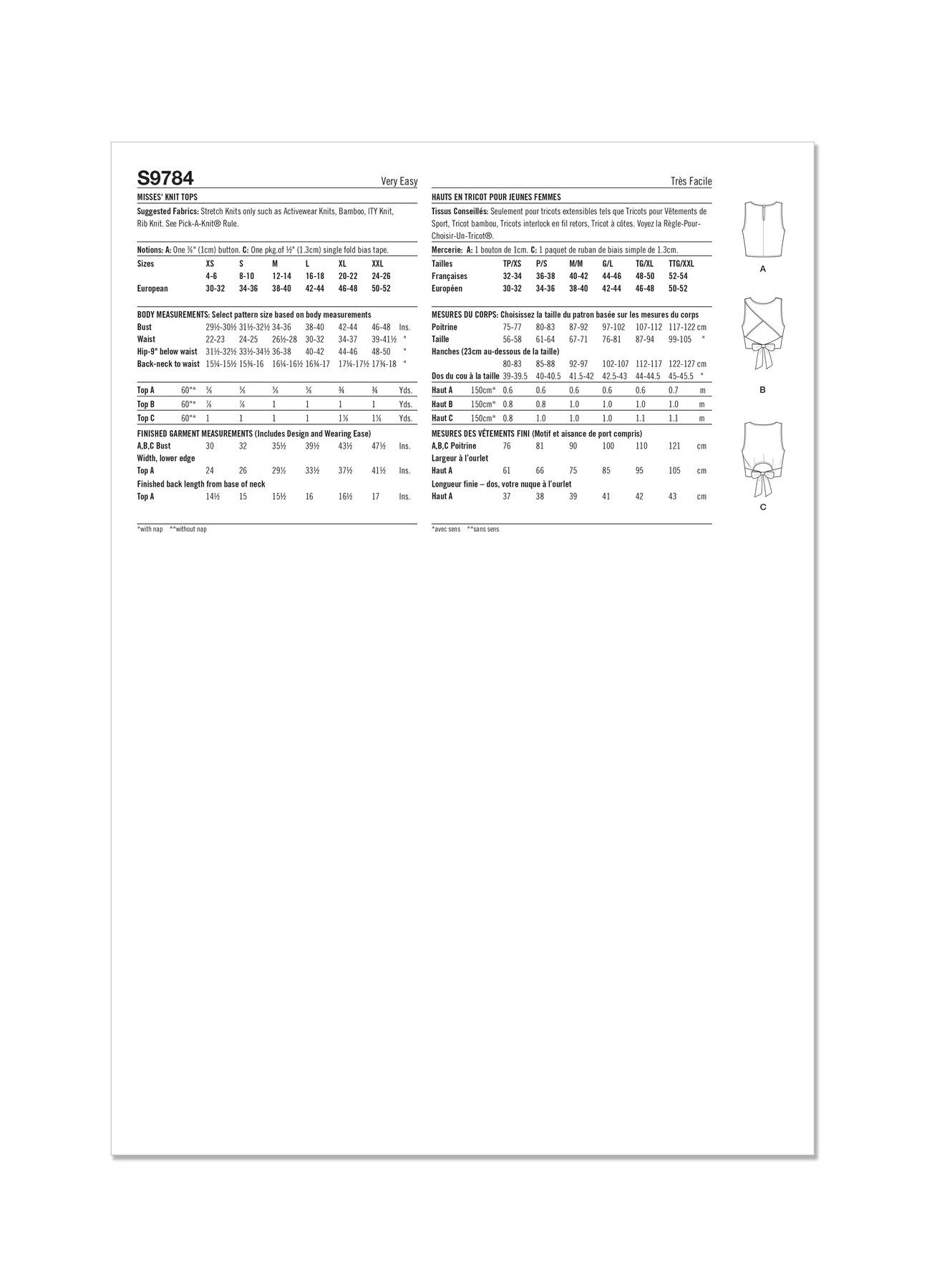 Simplicity Sewing Pattern Misses' Knit Tops 7 Simplicity Sewing Pattern Misses' Knit Tops