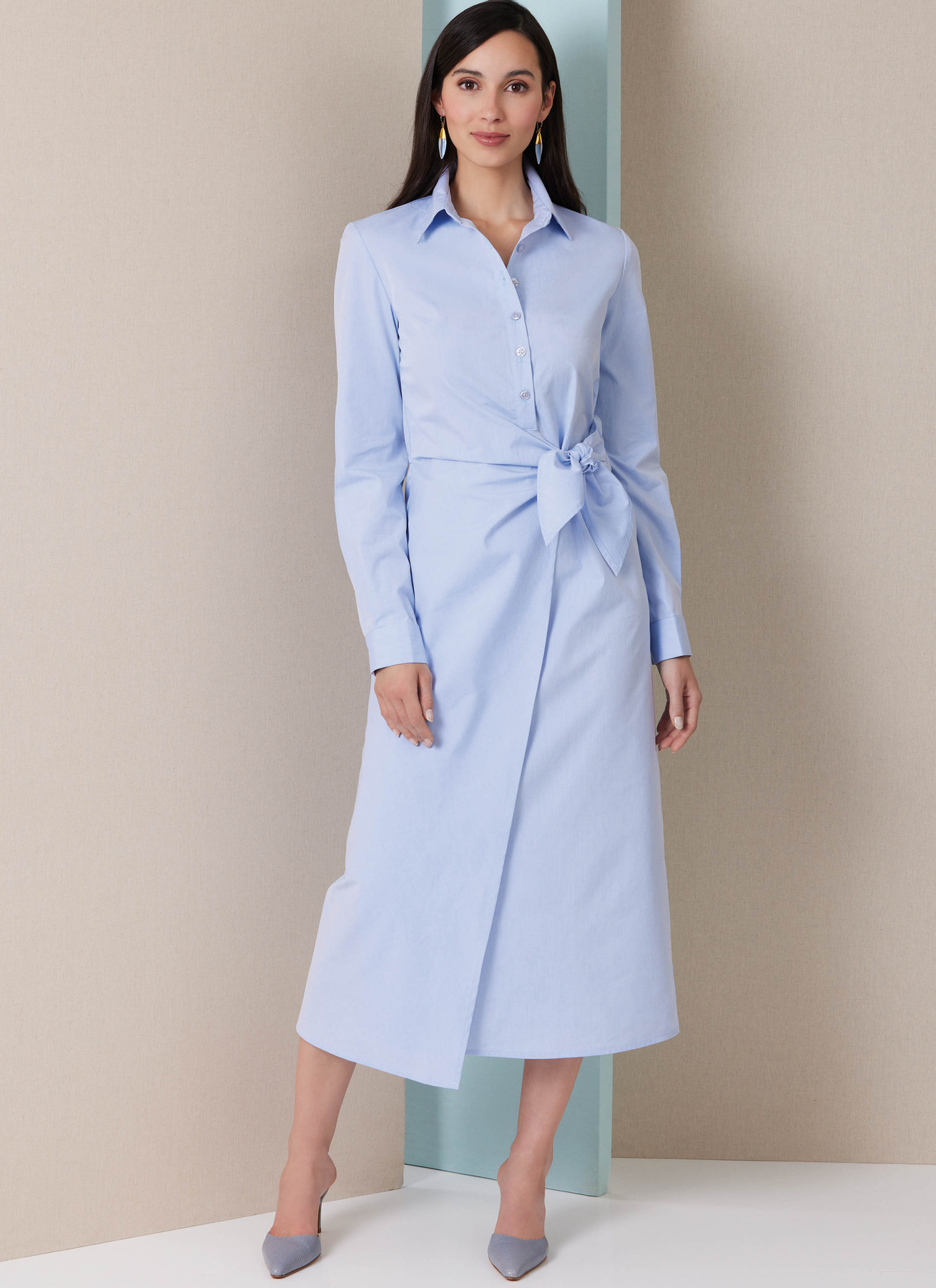 Butterick Sewing Pattern Misses' Wrap Front Shirtdress in Two Lengths 2 Butterick Sewing Pattern Misses' Wrap Front Shirtdress in Two Lengths