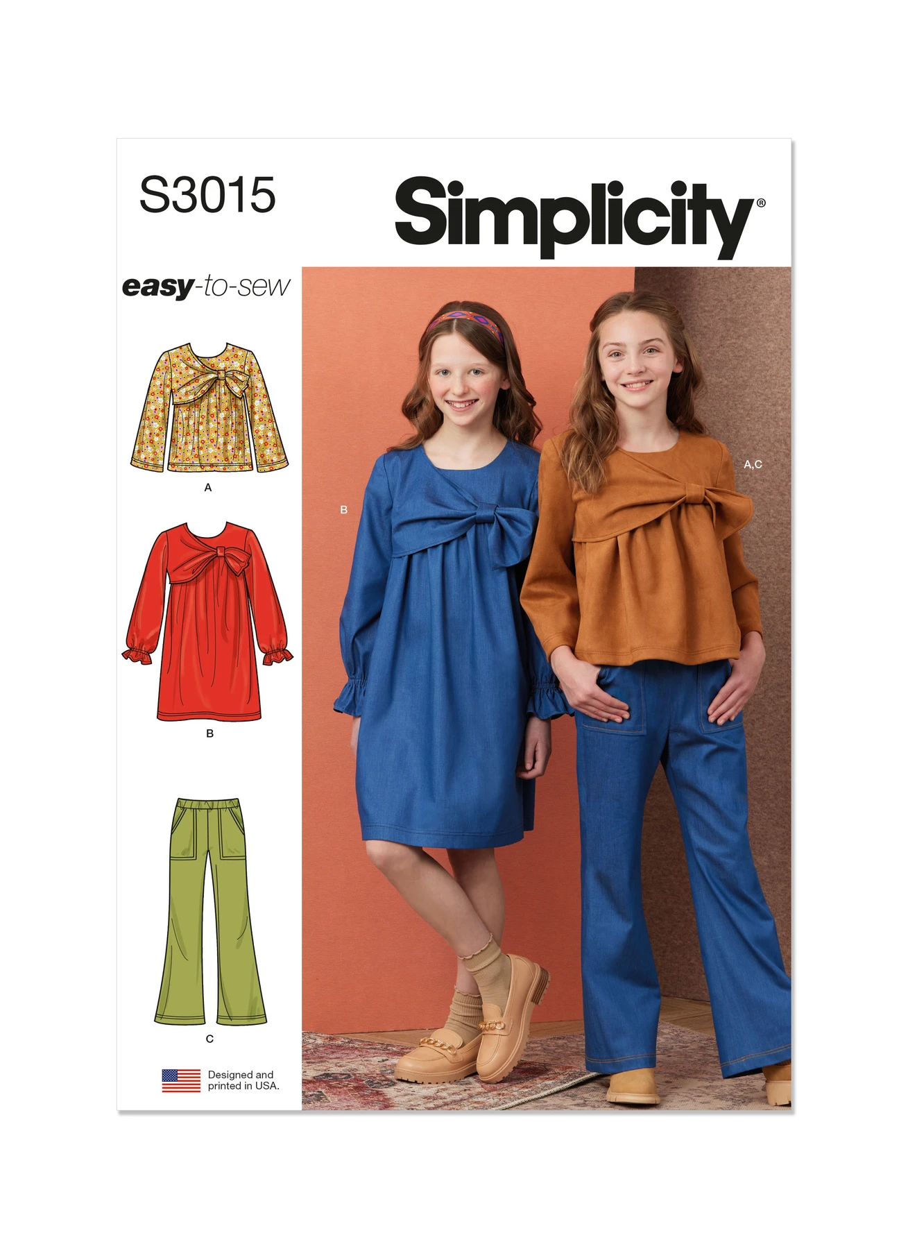 Simplicity Sewing Pattern Girls' Top, Dress and Pants (PDF) 1 Simplicity Sewing Pattern Girls' Top, Dress and Pants (PDF)