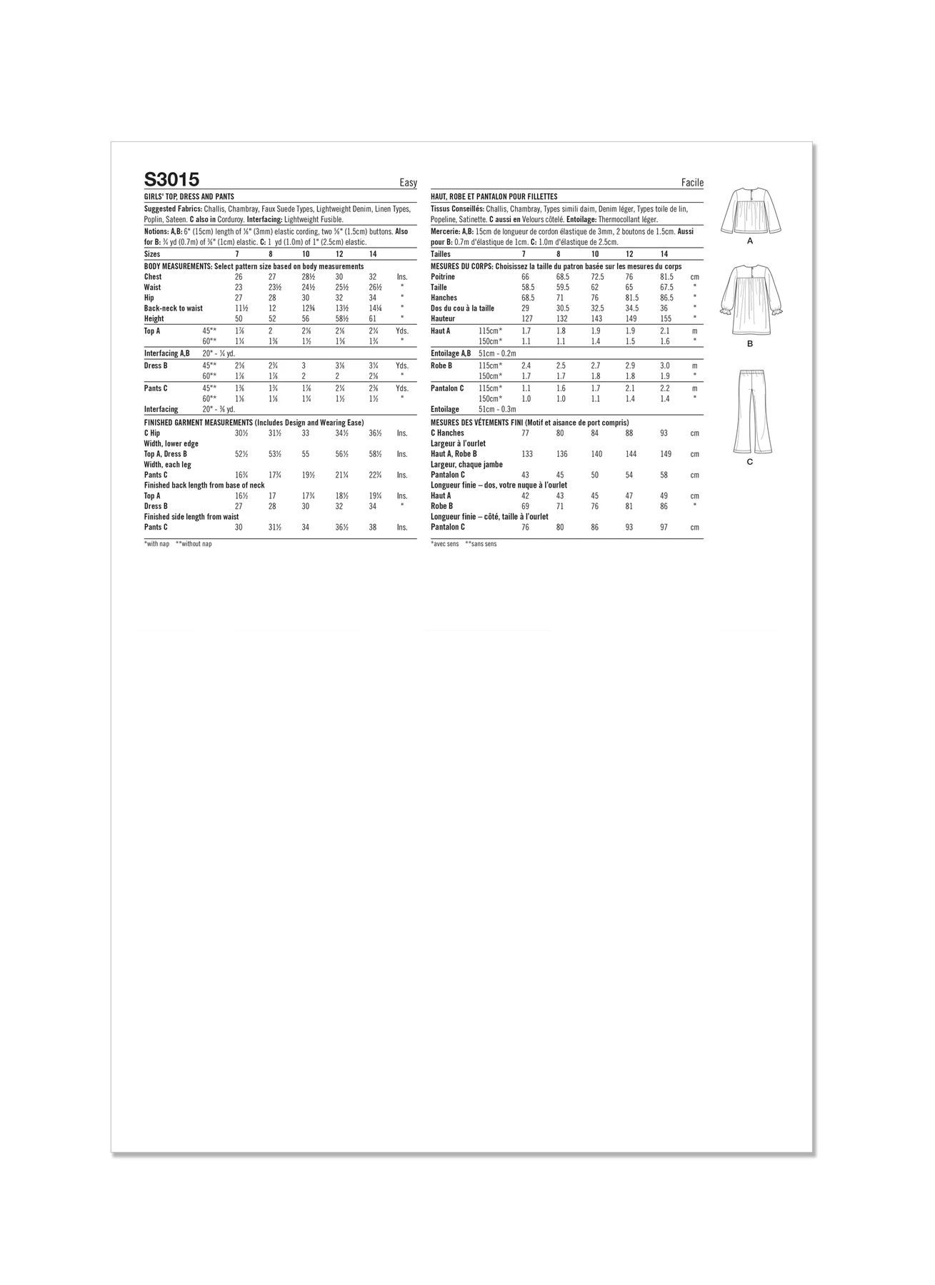Simplicity Sewing Pattern Girls' Top, Dress and Pants (PDF) 8 Simplicity Sewing Pattern Girls' Top, Dress and Pants (PDF)