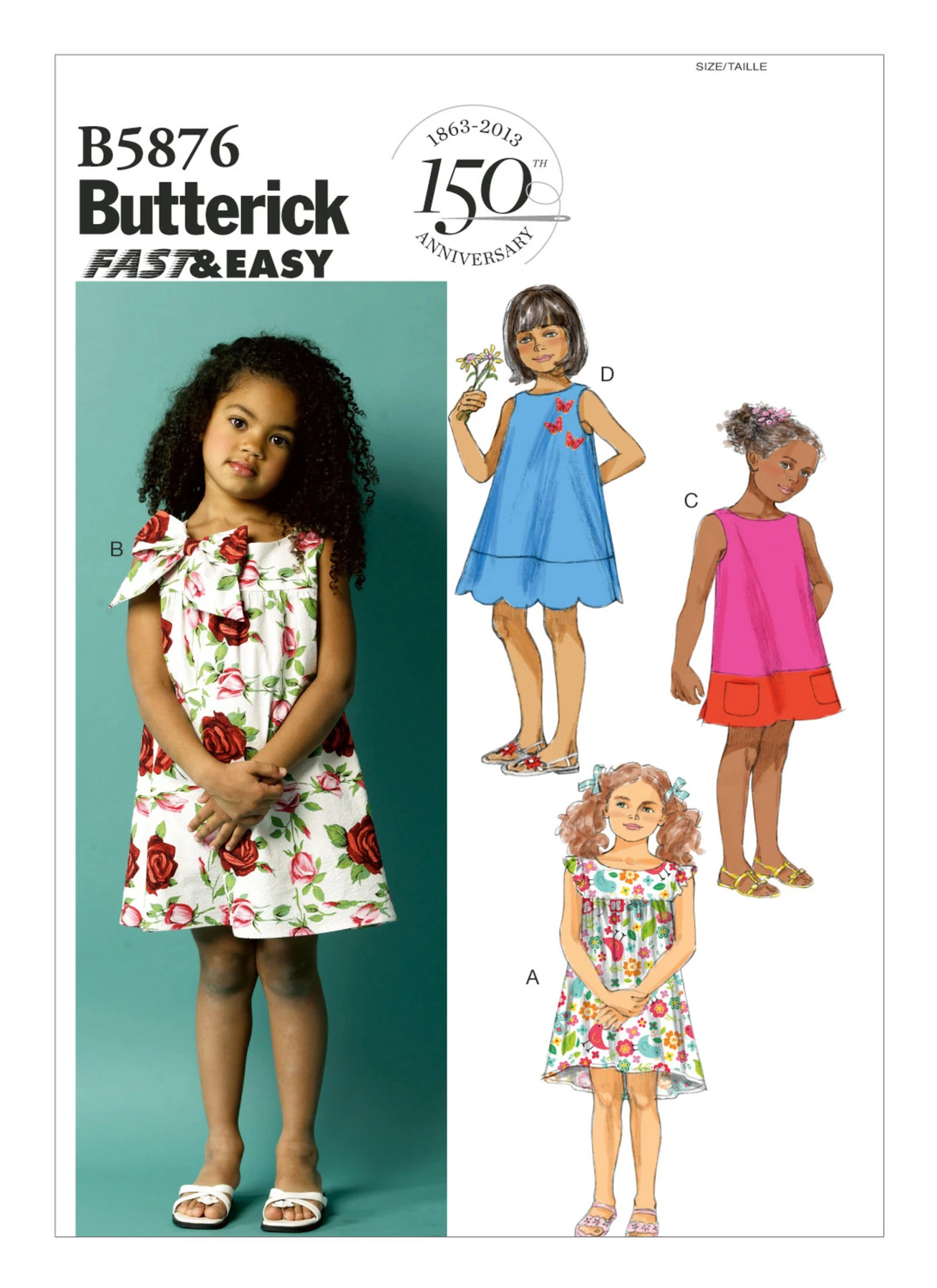 Butterick Sewing Pattern Toddlers'/Children's Tent Dresses 1 Butterick Sewing Pattern Toddlers'/Children's Tent Dresses