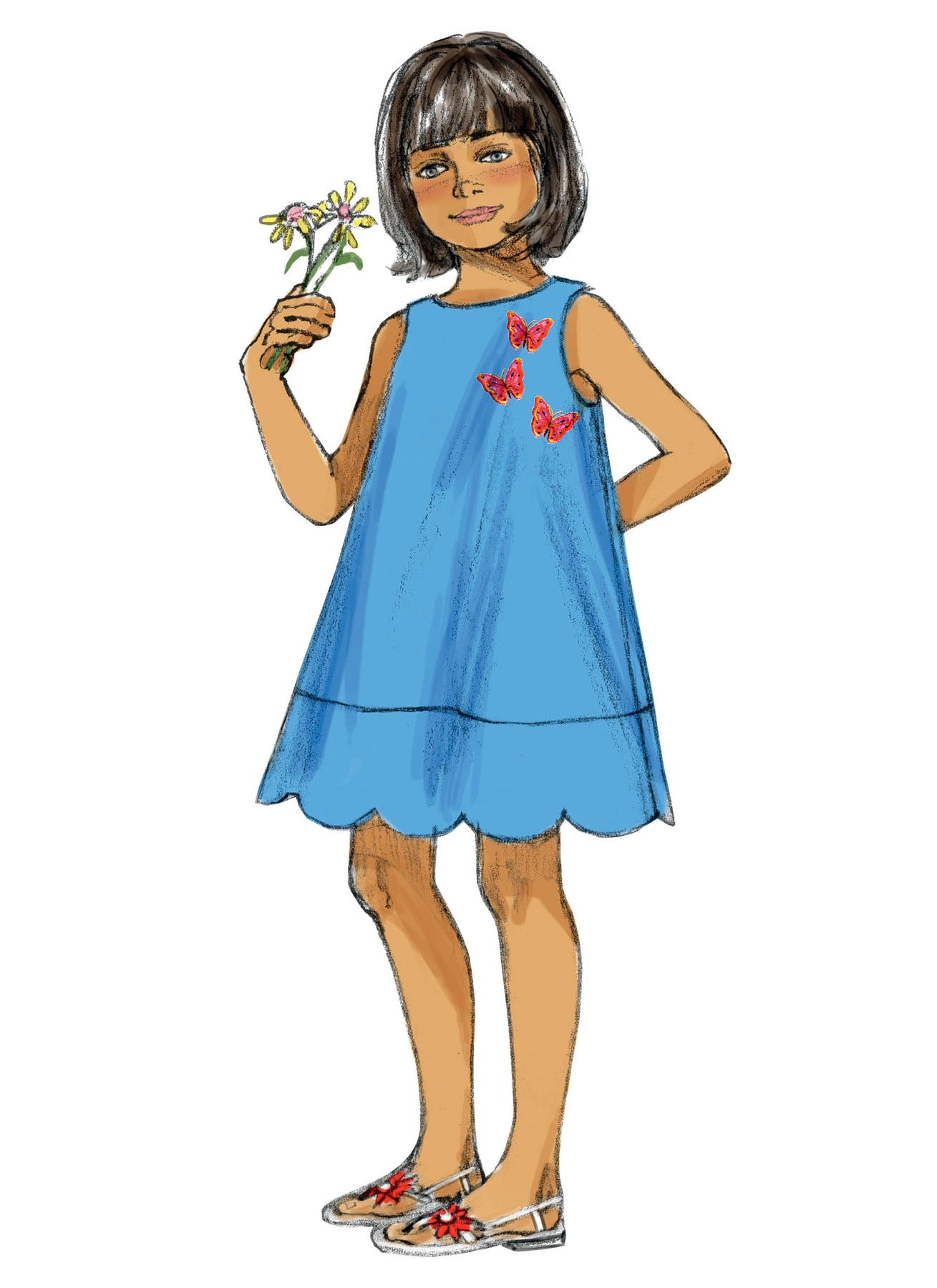 Butterick Sewing Pattern Toddlers'/Children's Tent Dresses 4 Butterick Sewing Pattern Toddlers'/Children's Tent Dresses