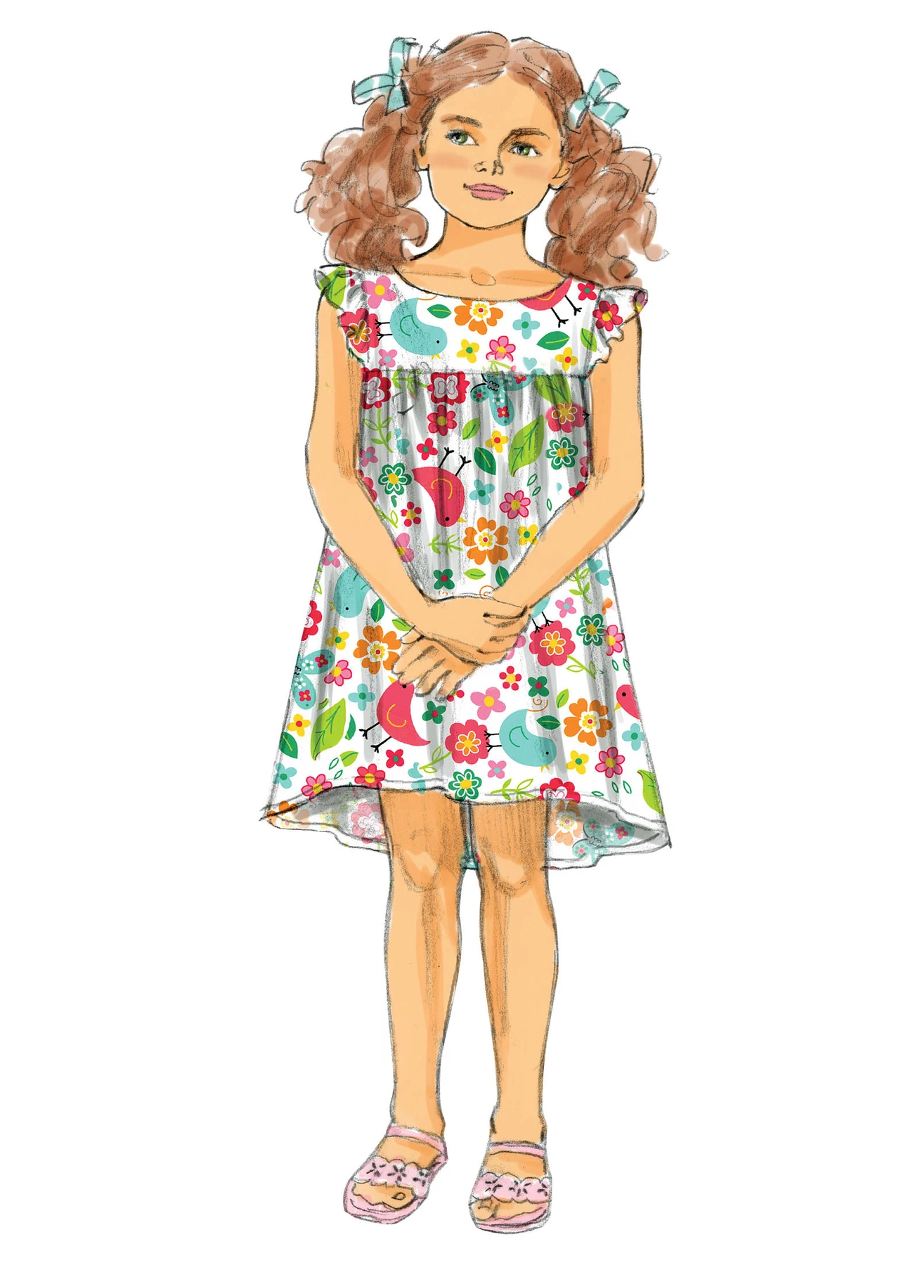 Butterick Sewing Pattern Toddlers'/Children's Tent Dresses 5 Butterick Sewing Pattern Toddlers'/Children's Tent Dresses