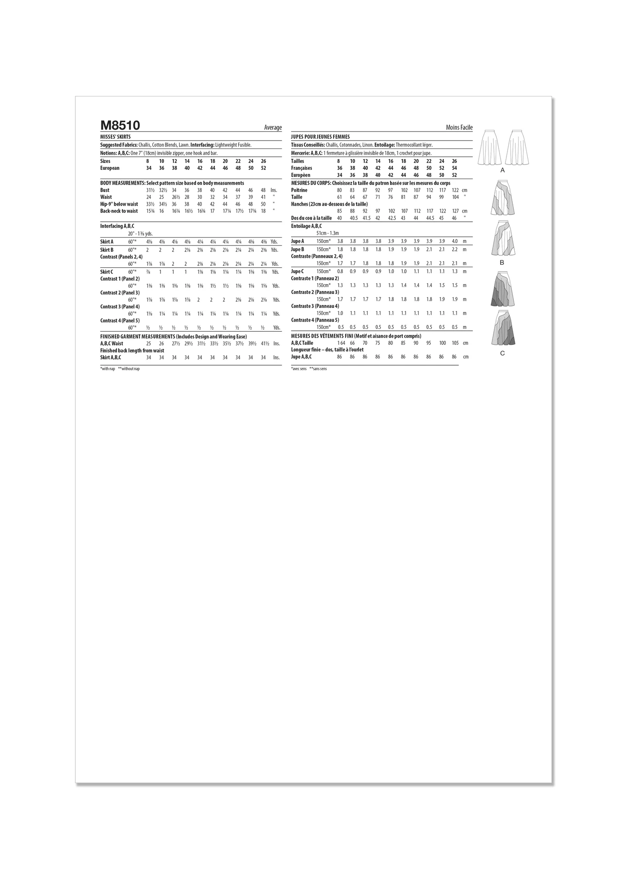 McCall's Sewing Pattern Misses' Skirts (PDF) 6 McCall's Sewing Pattern Misses' Skirts (PDF)