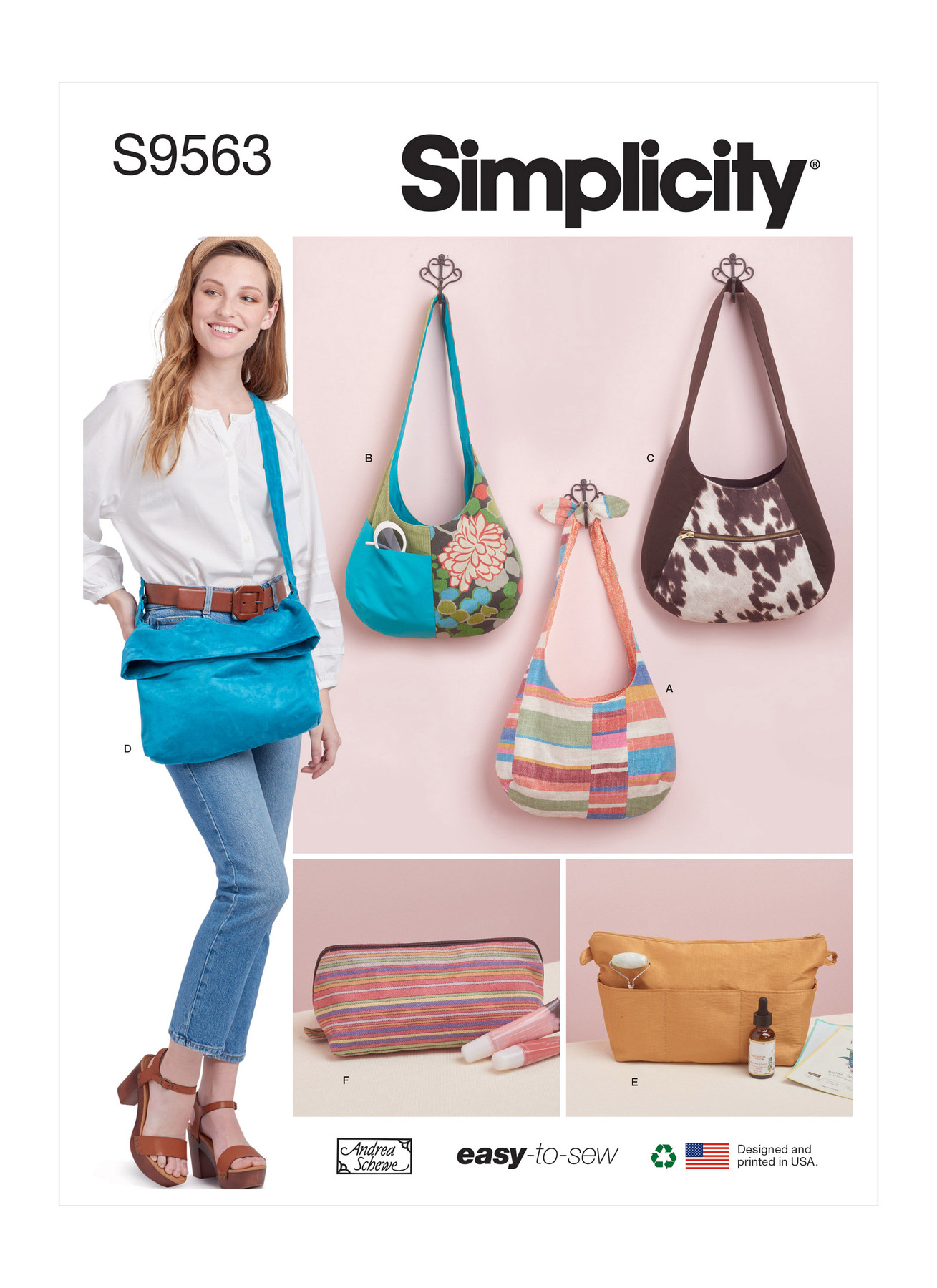Simplicity Sewing Pattern Slouch Bags, Purse Organizer and Cosmetic Case 1 Simplicity Sewing Pattern Slouch Bags, Purse Organizer and Cosmetic Case