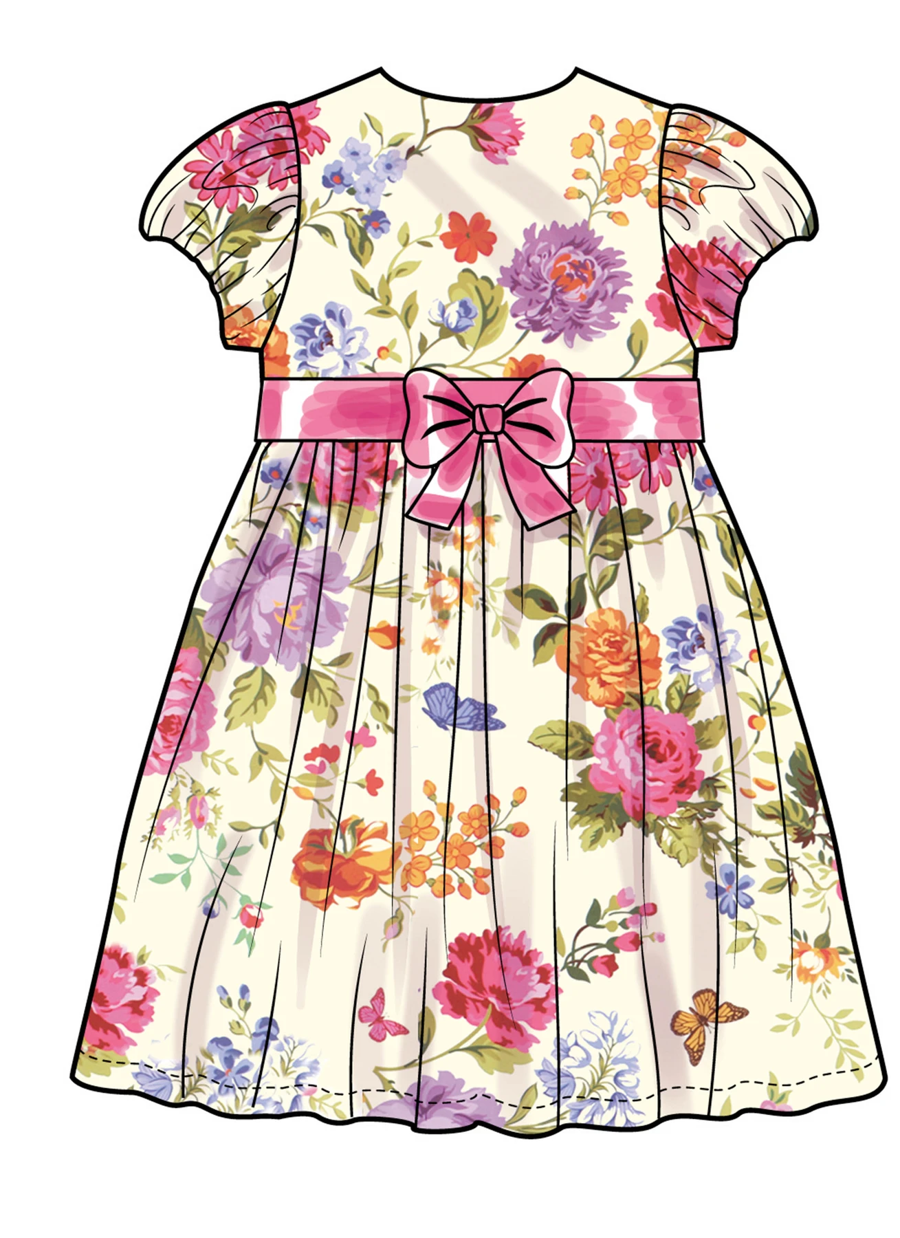 Simplicity Sewing Pattern Girls' Dress with Sleeve Variations 3 Simplicity Sewing Pattern Girls' Dress with Sleeve Variations