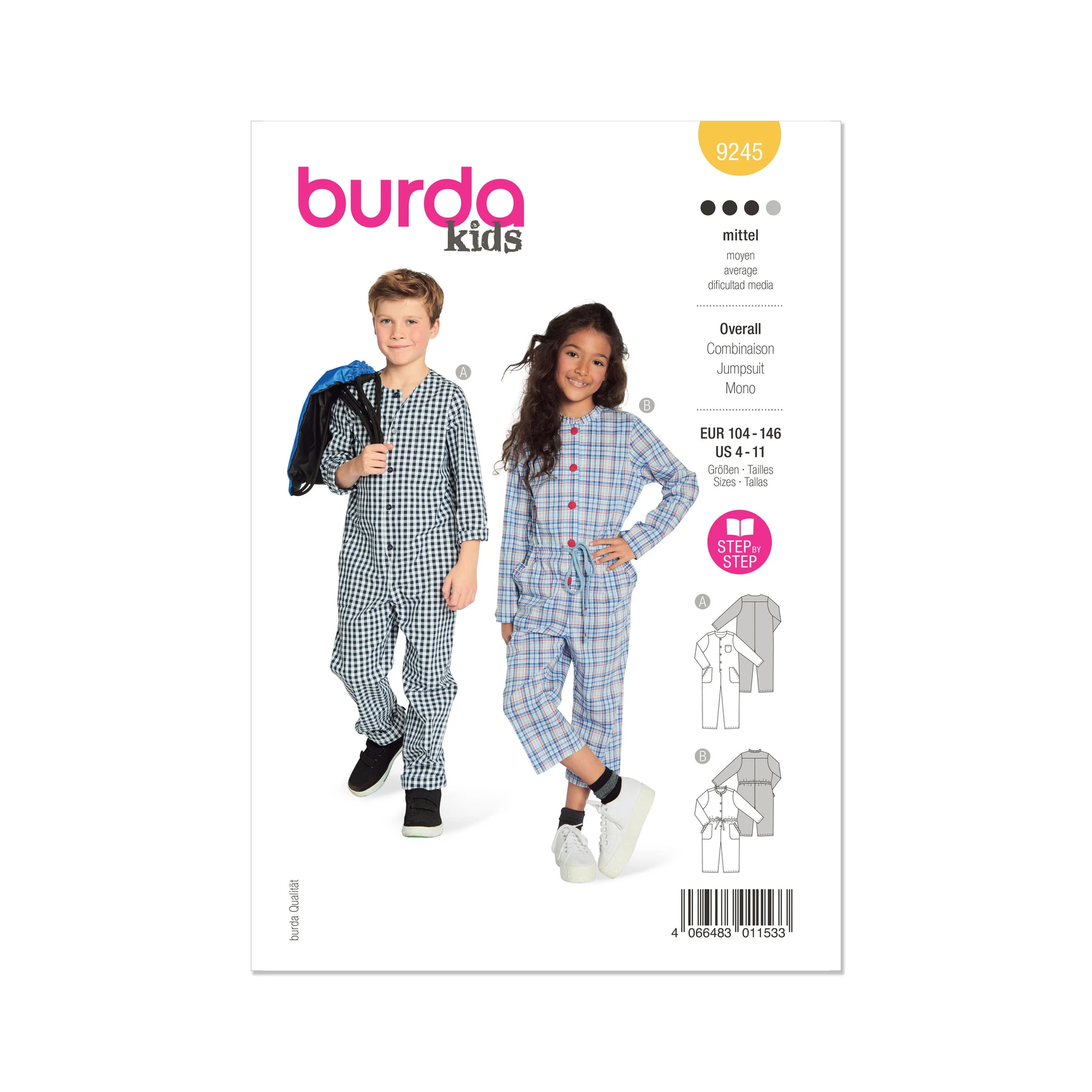 Burda Style Sewing Pattern 9245 Children's Jumpsuit 16 Burda Style Sewing Pattern 9245 Children's Jumpsuit