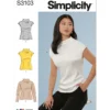 Simplicity Sewing Pattern Misses' Top with Sleeve Variations (PDF)