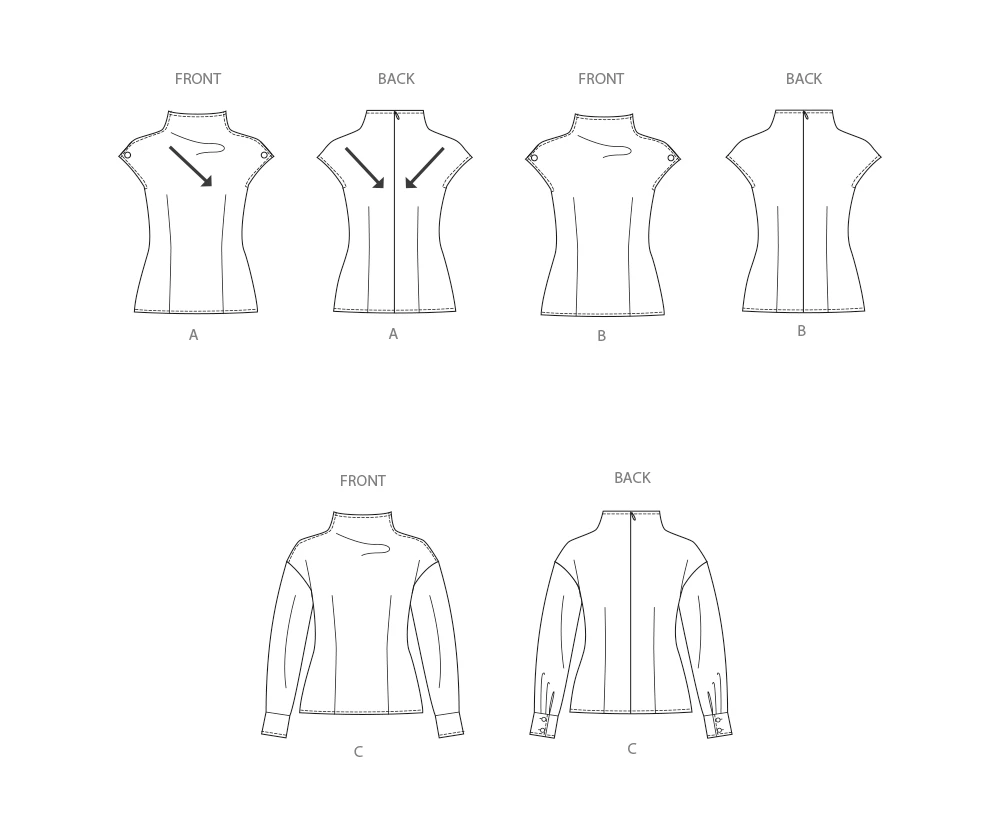Simplicity Sewing Pattern Misses' Top with Sleeve Variations (PDF) 9 Simplicity Sewing Pattern Misses' Top with Sleeve Variations (PDF)