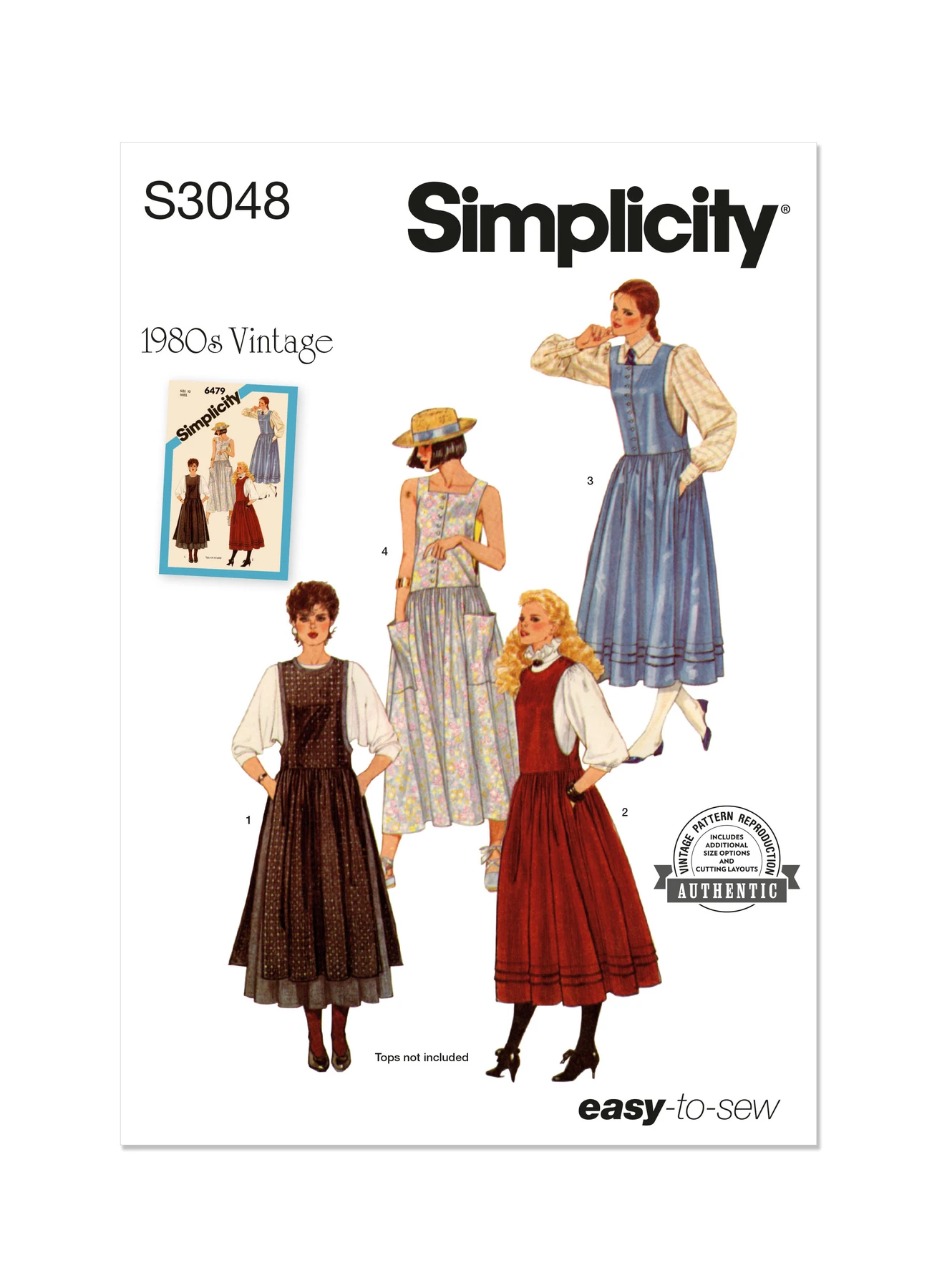 Simplicity Sewing Pattern 1960s Misses' Jumpers in Two Lengths 1 Simplicity Sewing Pattern 1960s Misses' Jumpers in Two Lengths