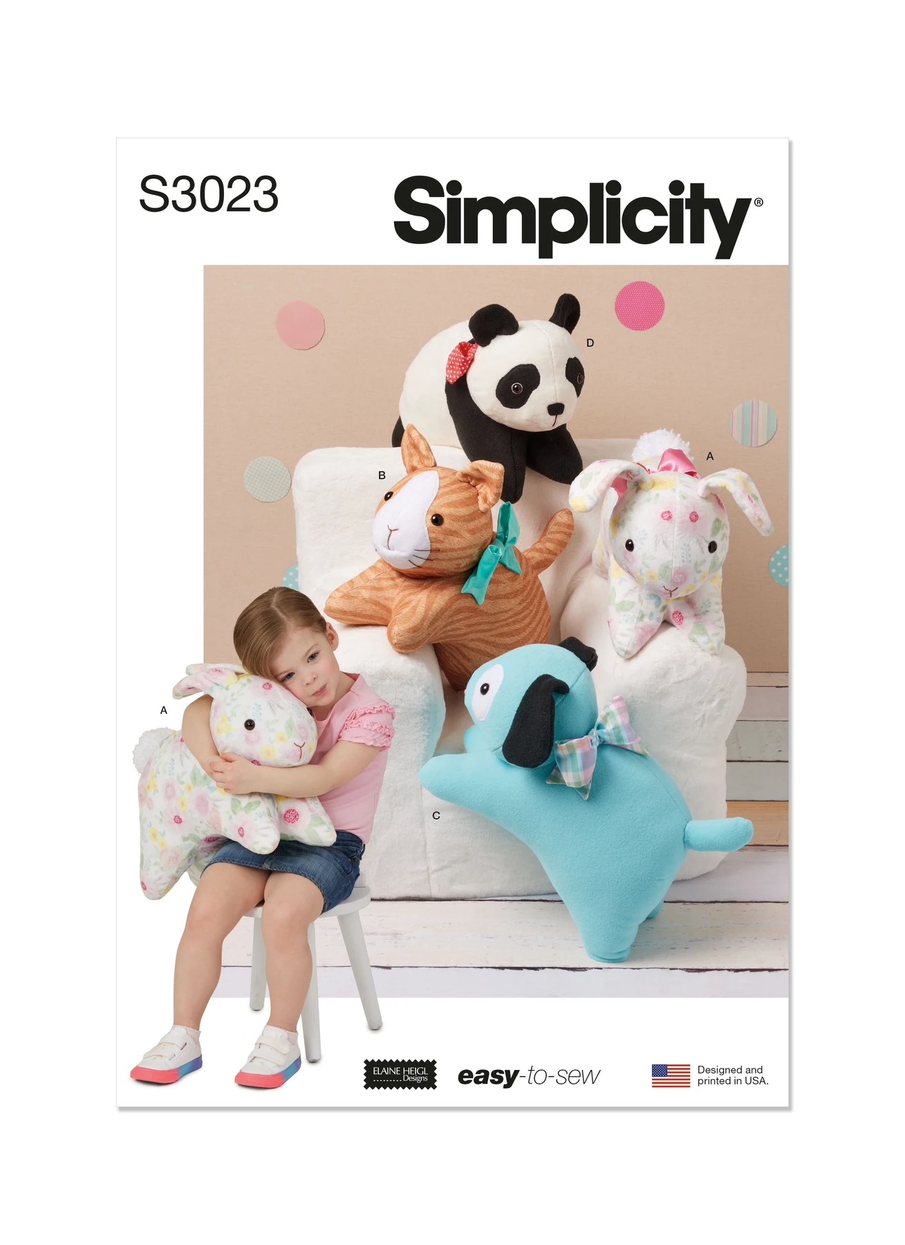 Simplicity Sewing Pattern Plush Pets by Elaine Heigl Designs 1 Simplicity Sewing Pattern Plush Pets by Elaine Heigl Designs