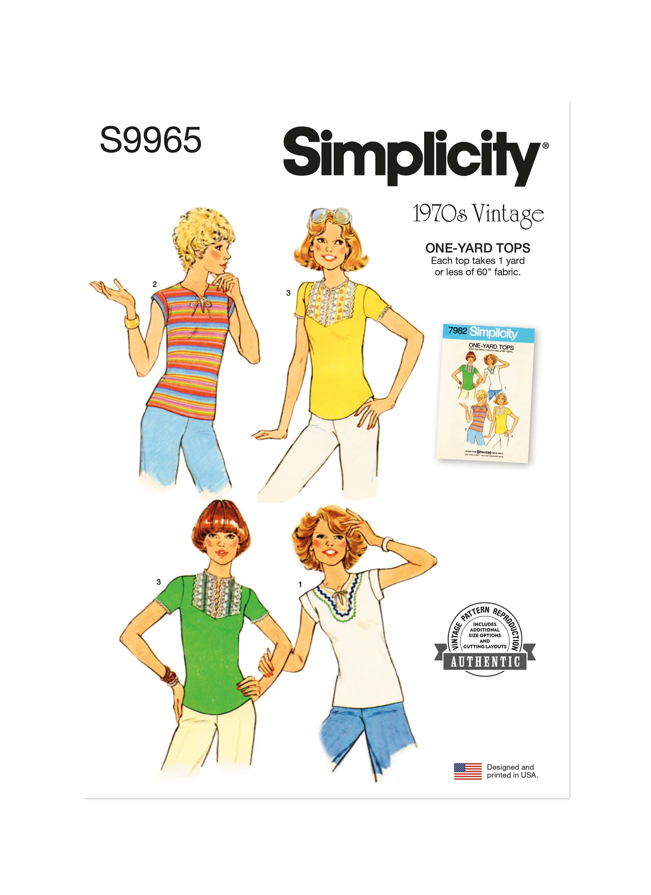Simplicity Sewing Pattern 1970s Misses' Knit Tops 1 Simplicity Sewing Pattern 1970s Misses' Knit Tops