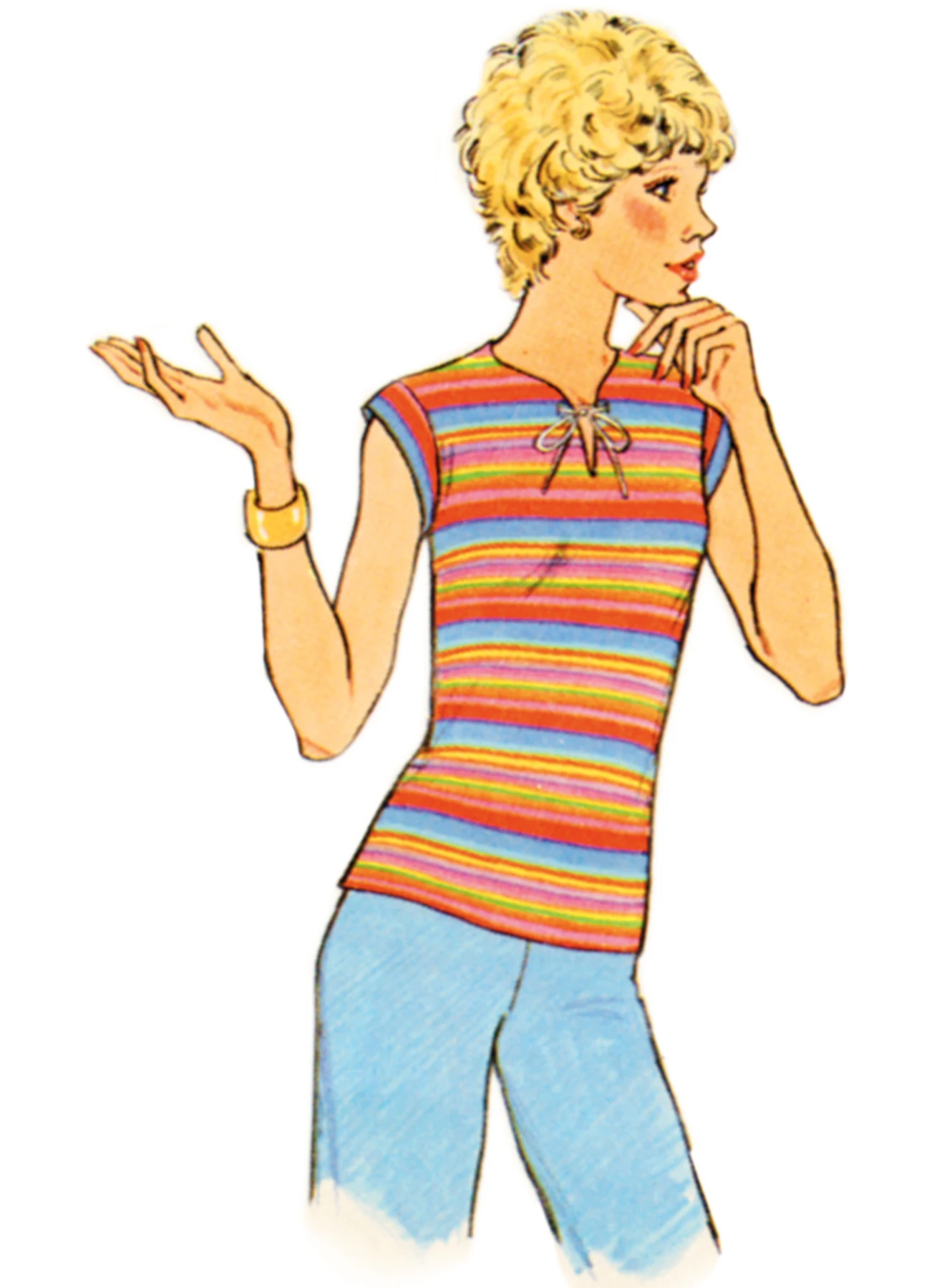 Simplicity Sewing Pattern 1970s Misses' Knit Tops 3 Simplicity Sewing Pattern 1970s Misses' Knit Tops
