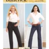 Butterick Sewing Pattern Misses' & Women's Straight-Leg or Boot Cut Jeans