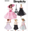 Simplicity Sewing Pattern 11-1/2" Fashion Doll Clothes by Andrea Schewe 12 Simplicity Sewing Pattern 11-1/2" Fashion Doll Clothes by Andrea Schewe