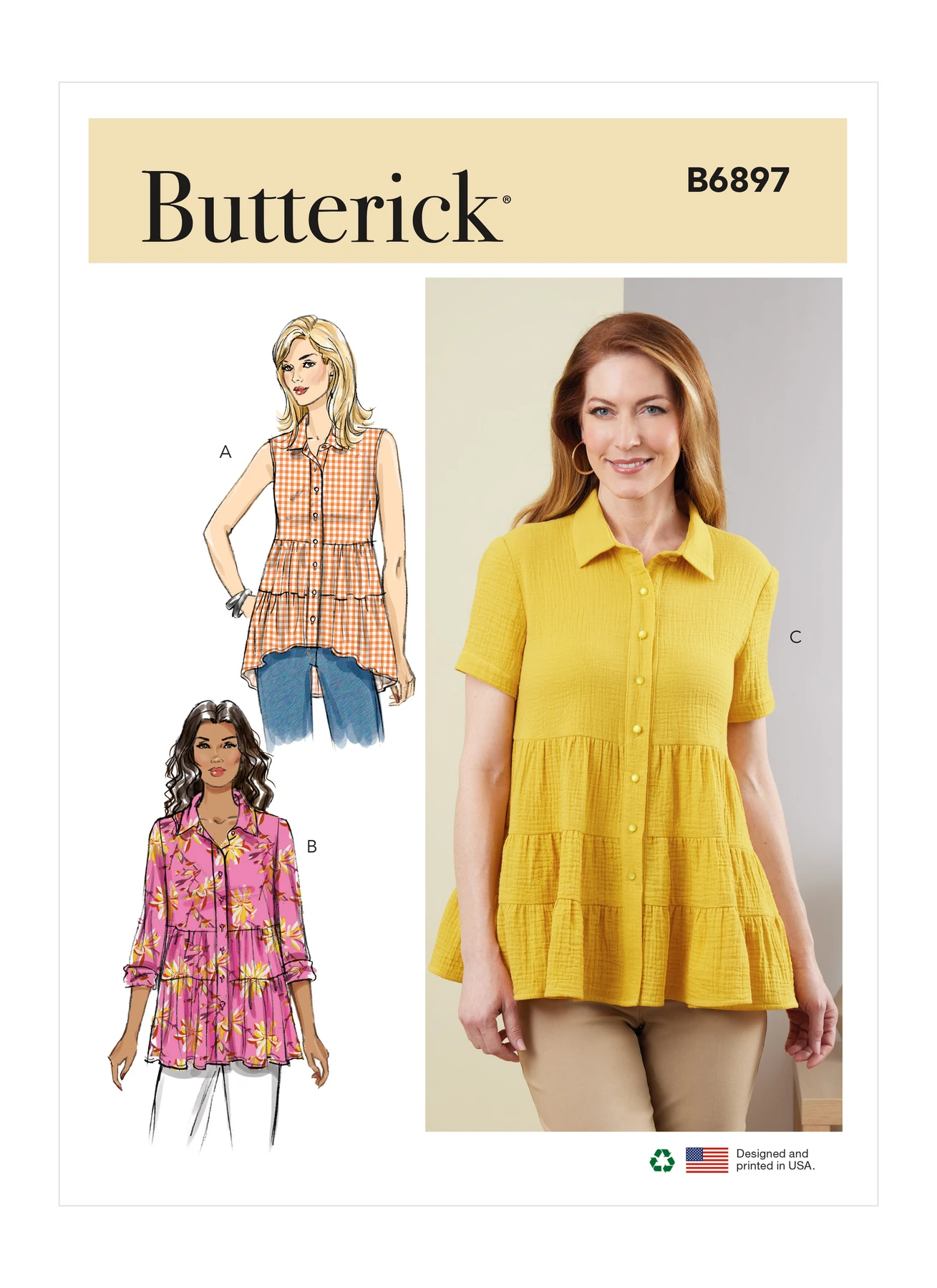 Butterick Sewing Pattern Misses' Top 1 Butterick Sewing Pattern Misses' Top