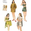 Simplicity Sewing Pattern 1940s Misses' Vintage Bikini Top, Shorts, Wrap, Skirt and Coat