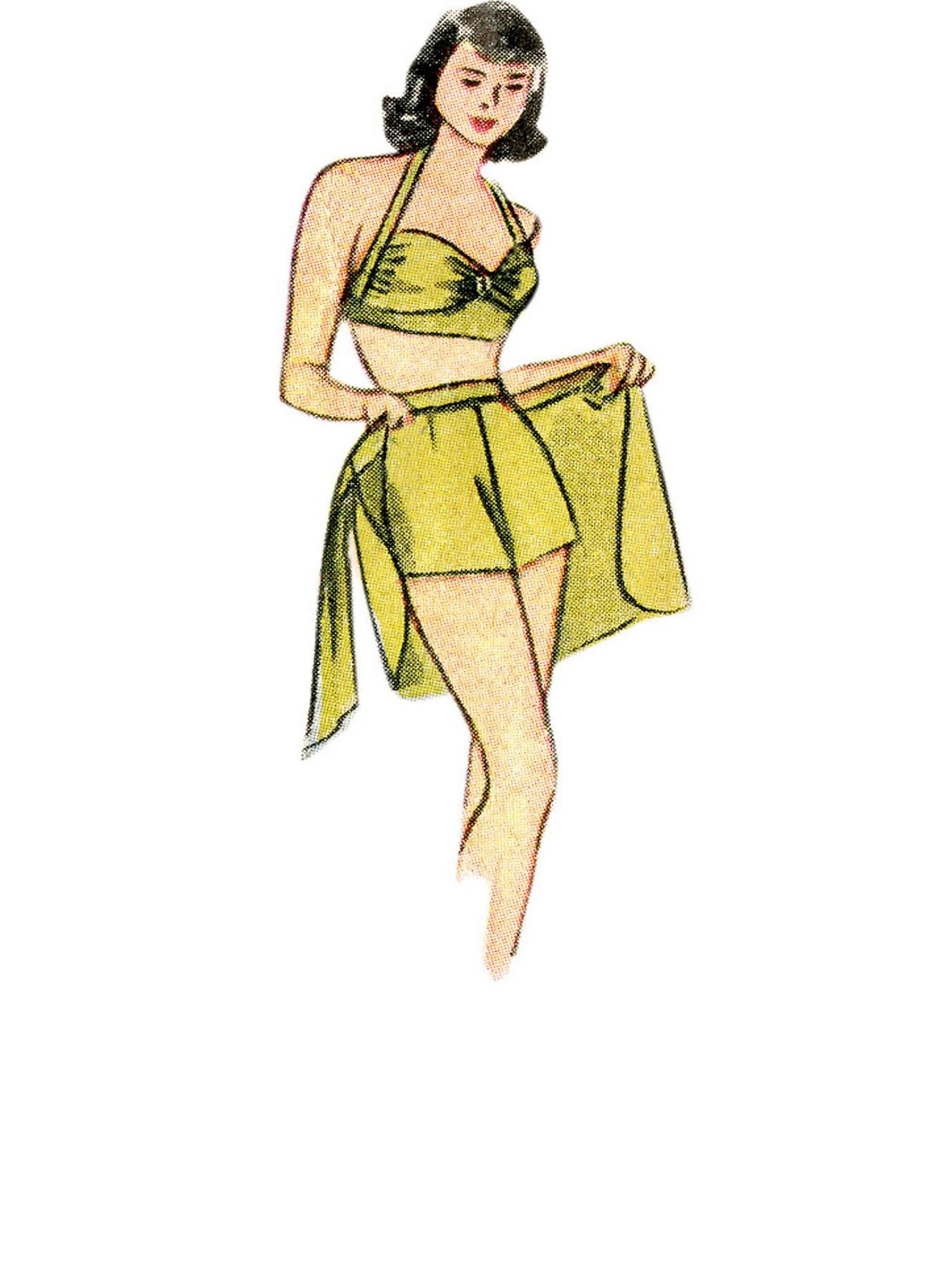 Simplicity Sewing Pattern 1940s Misses' Vintage Bikini Top, Shorts, Wrap, Skirt and Coat 3 Simplicity Sewing Pattern 1940s Misses' Vintage Bikini Top, Shorts, Wrap, Skirt and Coat