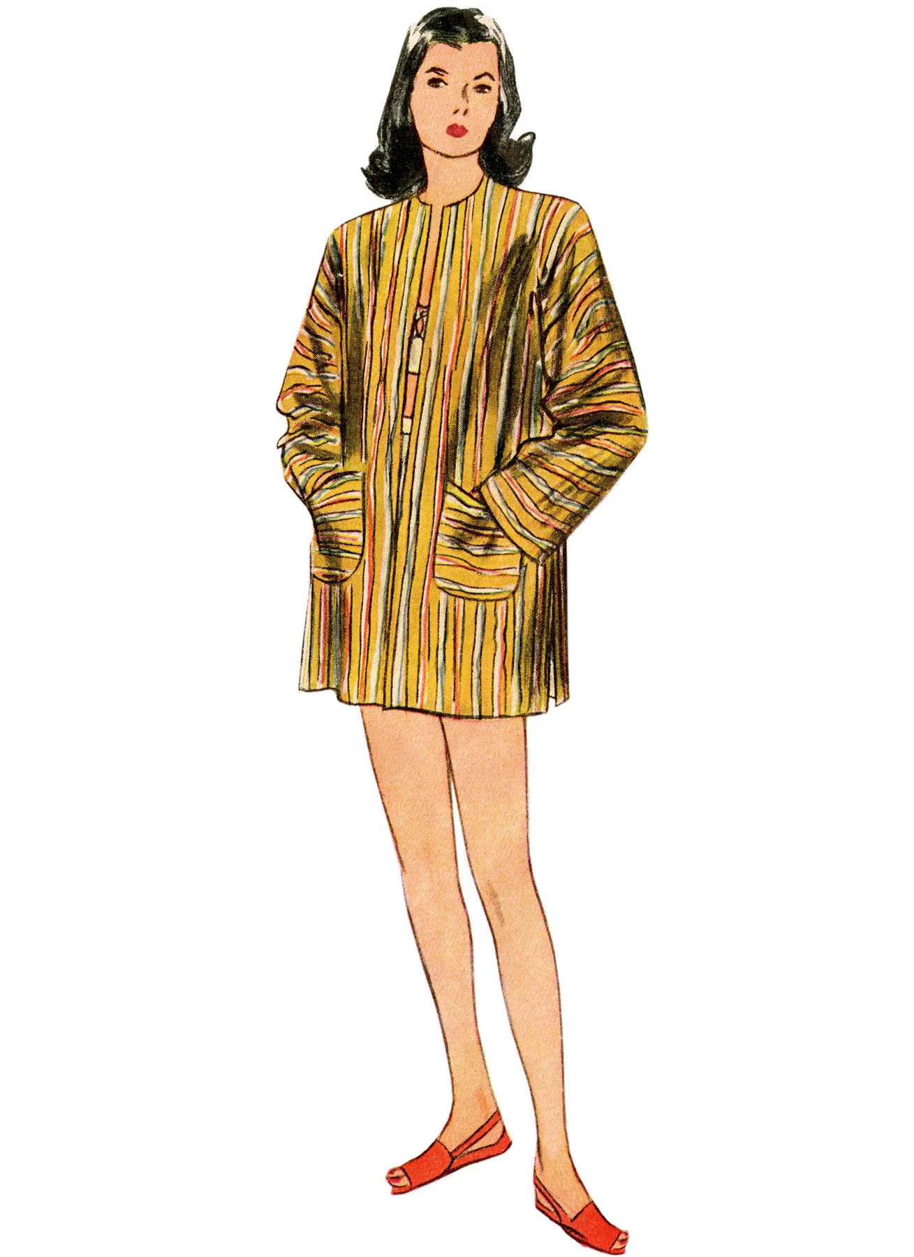 Simplicity Sewing Pattern 1940s Misses' Vintage Bikini Top, Shorts, Wrap, Skirt and Coat 5 Simplicity Sewing Pattern 1940s Misses' Vintage Bikini Top, Shorts, Wrap, Skirt and Coat