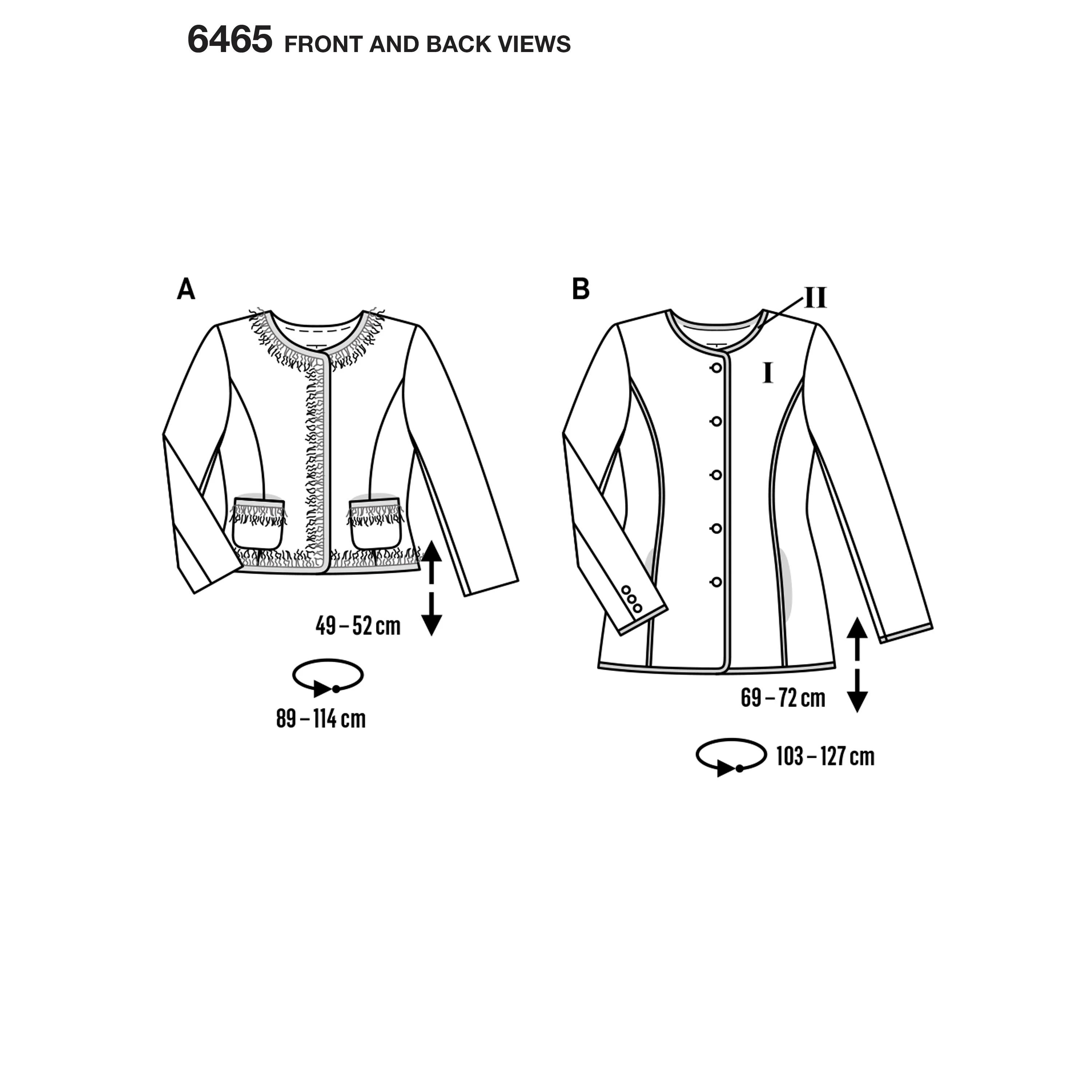 Burda Style Sewing Pattern Misses' Collarless Jacket 5 Burda Style Sewing Pattern Misses' Collarless Jacket