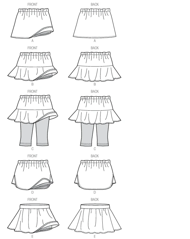 McCall's Sewing Pattern Children's/Girls' Flared Skorts (PDF) 10 McCall's Sewing Pattern Children's/Girls' Flared Skorts (PDF)