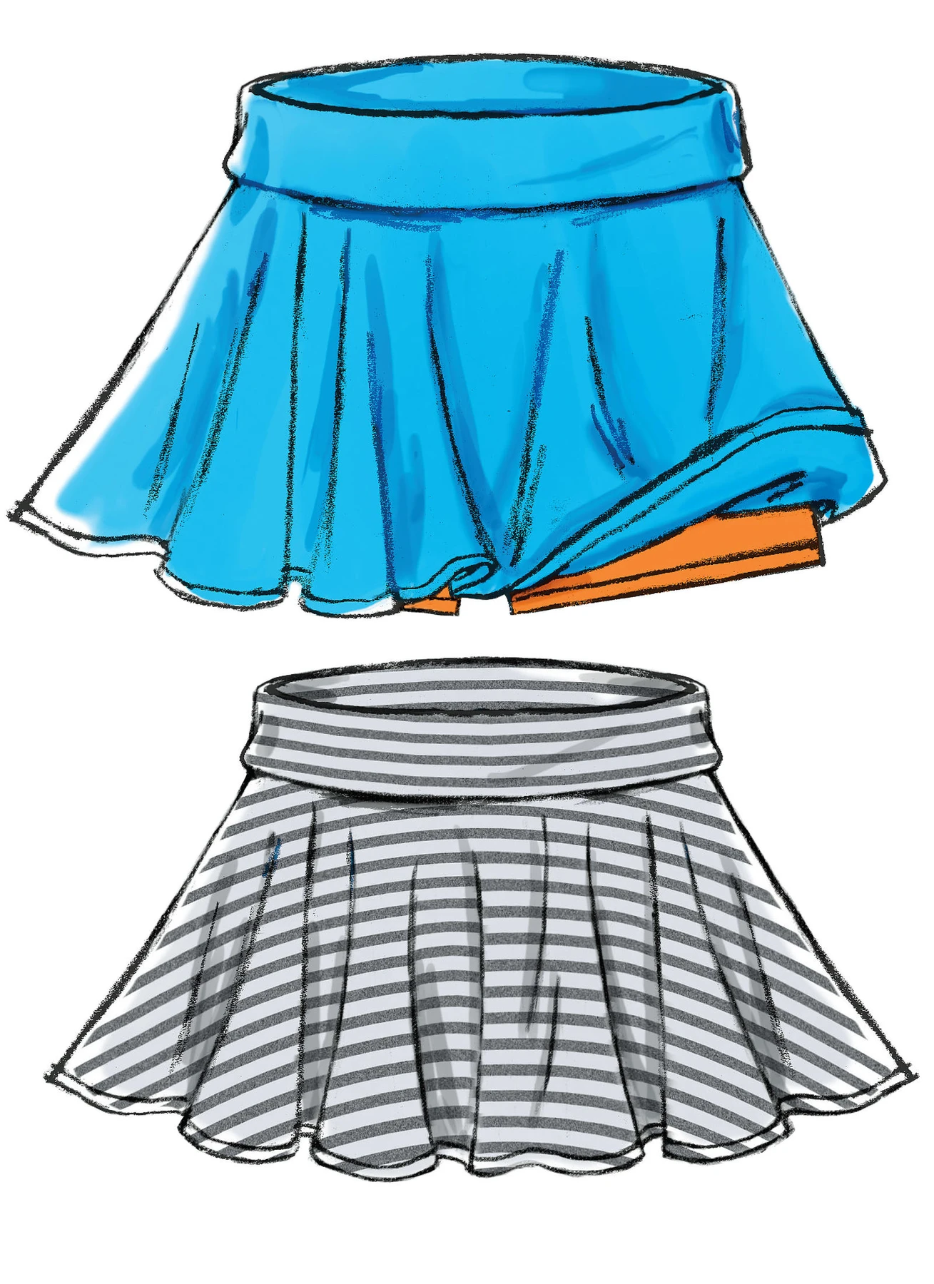 McCall's Sewing Pattern Children's/Girls' Flared Skorts (PDF) 5 McCall's Sewing Pattern Children's/Girls' Flared Skorts (PDF)