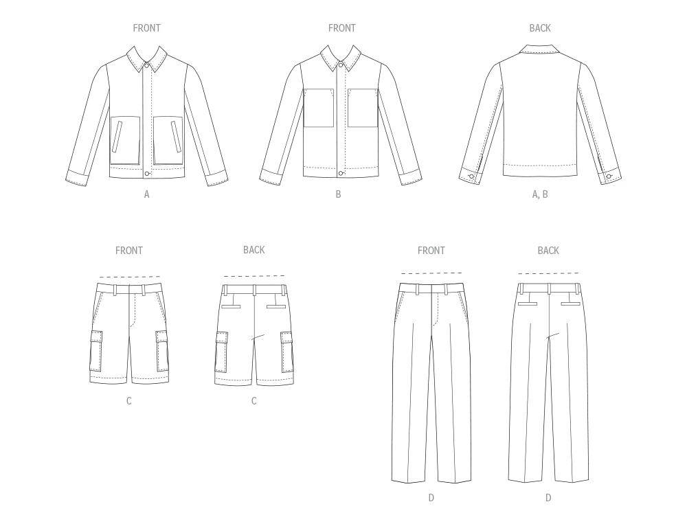 Vogue Patterns Men's Jackets, Shorts and Pants 9 Vogue Patterns Men's Jackets, Shorts and Pants