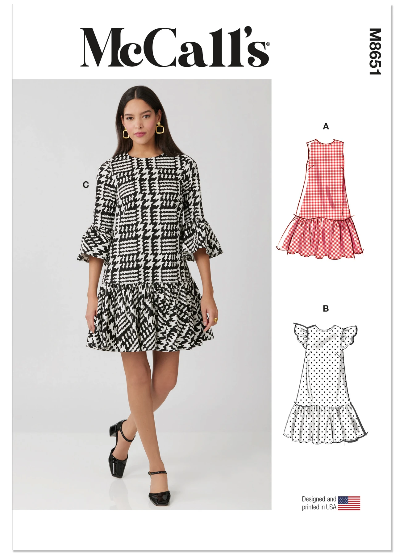 McCall's Sewing Pattern Misses' and Miss Petite Drop Waist Mini Dress 1 McCall's Sewing Pattern Misses' and Miss Petite Drop Waist Mini Dress