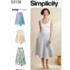 Simplicity Sewing Pattern Misses' Godet Skirt in Two Lengths