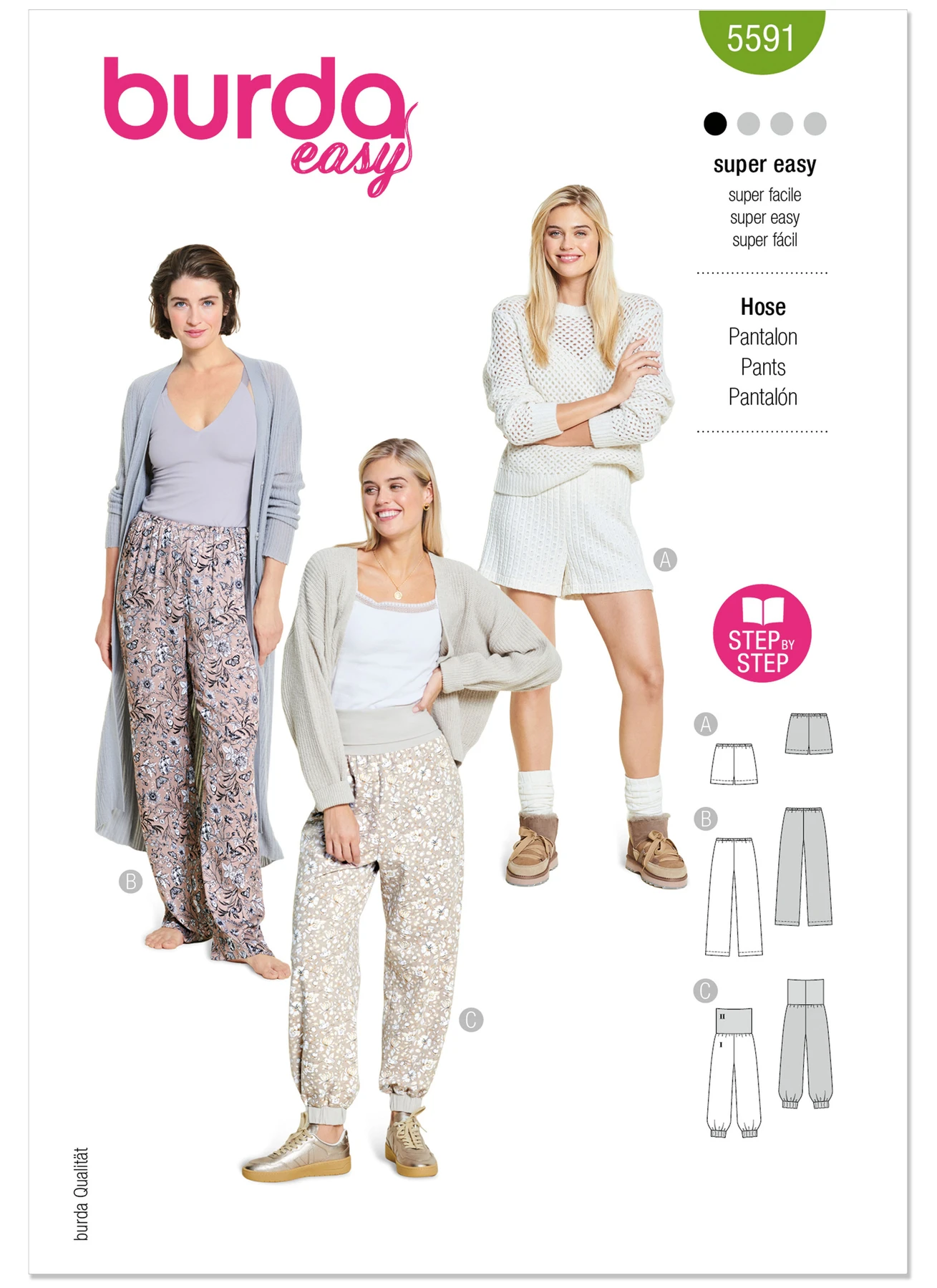 Burda Style Pattern 5591 Misses' Pants and Shorts