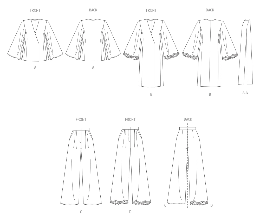 Vogue Patterns Misses' Lounge Top, Robe and Pants (PDF) 9 Vogue Patterns Misses' Lounge Top, Robe and Pants (PDF)