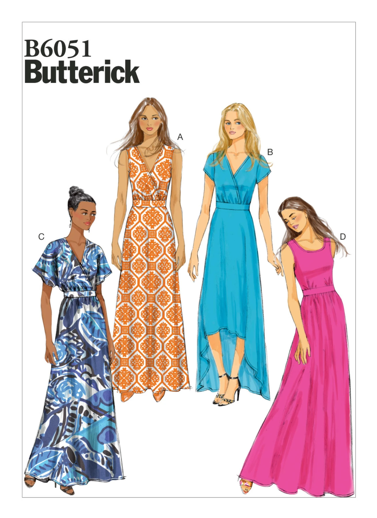 Butterick Sewing Pattern Misses' Surplice Dresses 1 Butterick Sewing Pattern Misses' Surplice Dresses