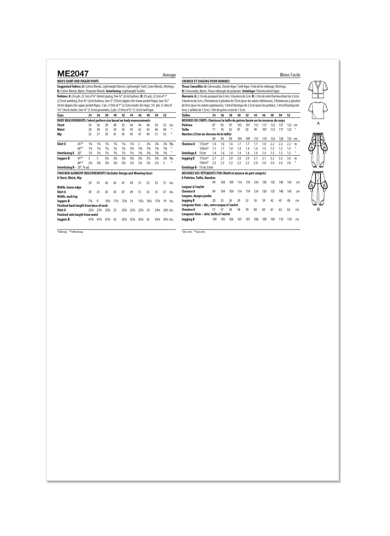 Know Me Sewing Pattern Men's Shirt and Jogger Pants (PDF) 6 Know Me Sewing Pattern Men's Shirt and Jogger Pants (PDF)